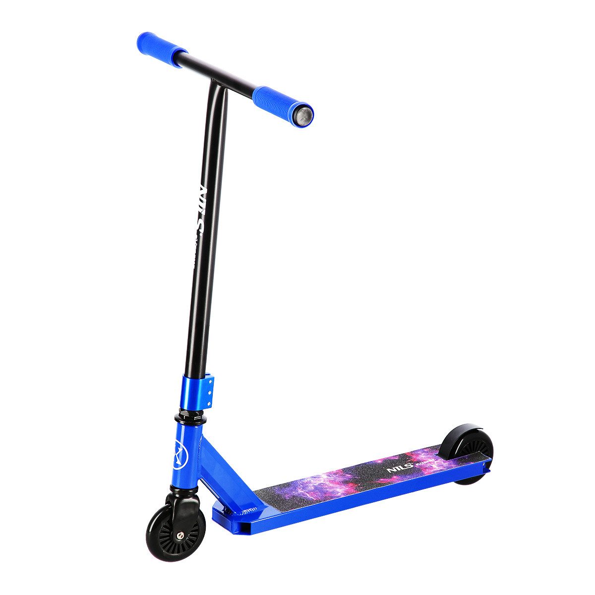 Stuntscooter Scooter Roller Stuntroller Space Galaxie Blau Tretroller