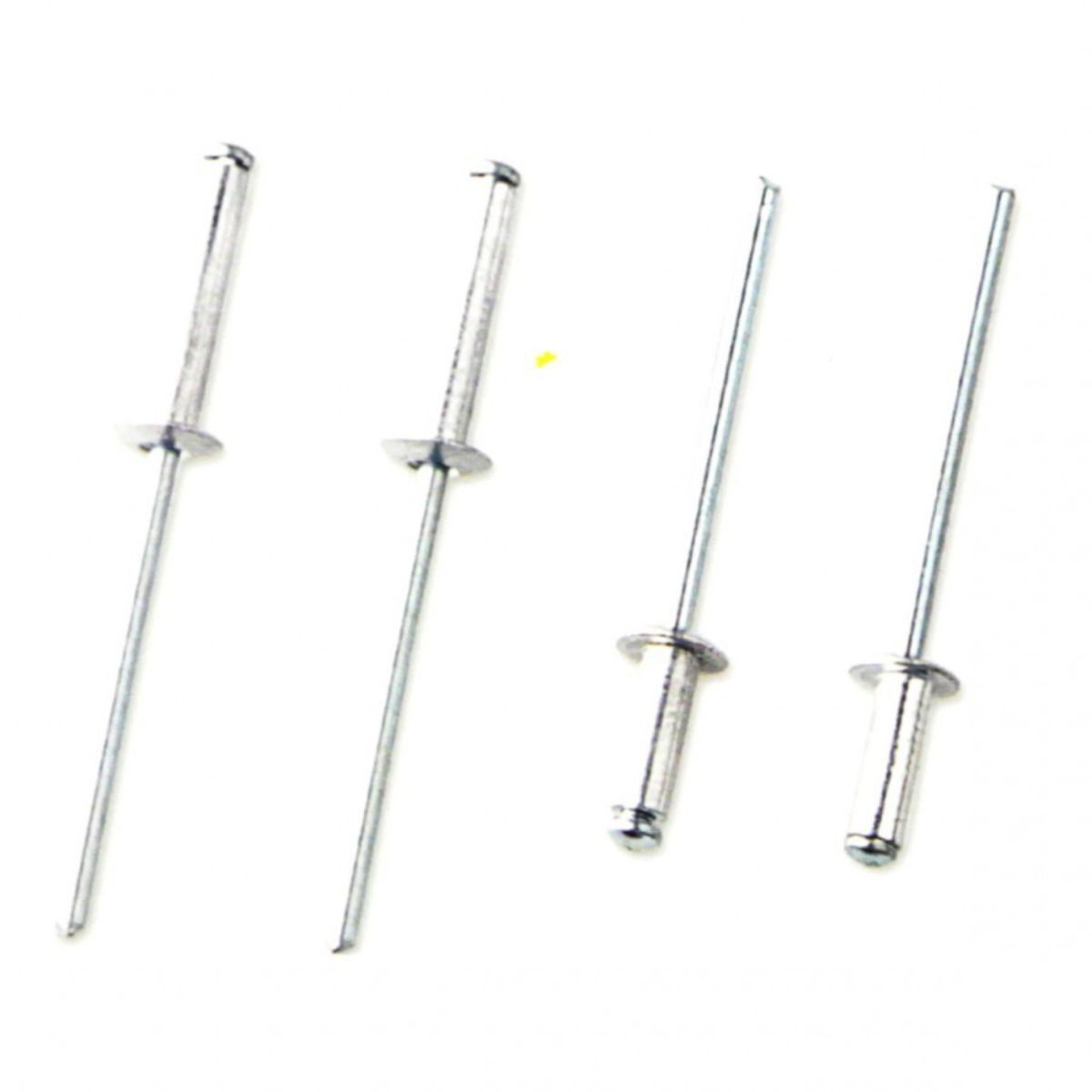 Benson Tools Niete Blindnieten 320tlg. Sortiment Alu/Stahl Popnieten Flachrundkopf Nieten, gehärtet