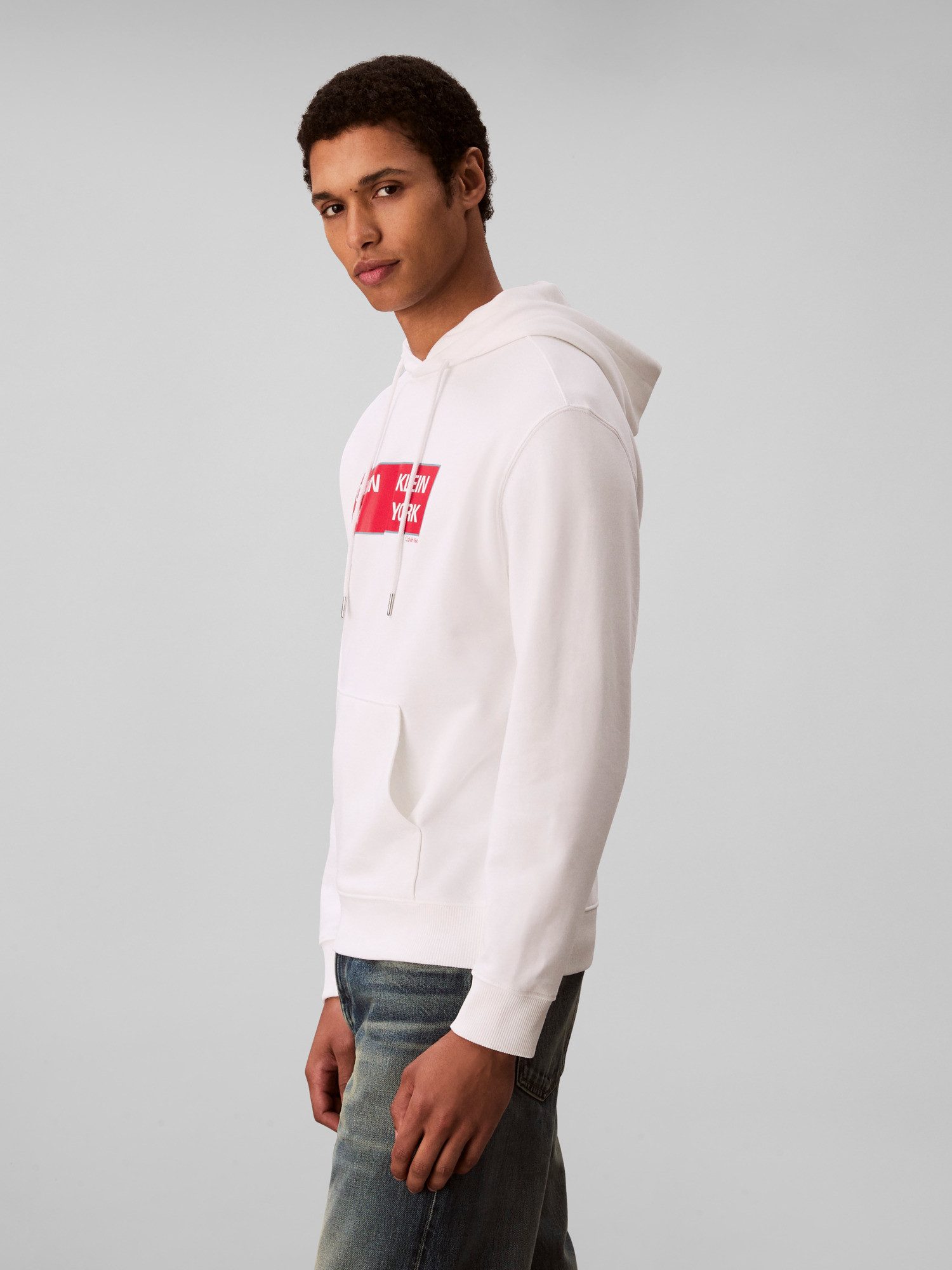 Calvin Klein Jeans Kapuzensweatshirt LS EU 350TERRY CKNY BOX GRAPHIC Mit Rundhalsausschnitt, regular fit