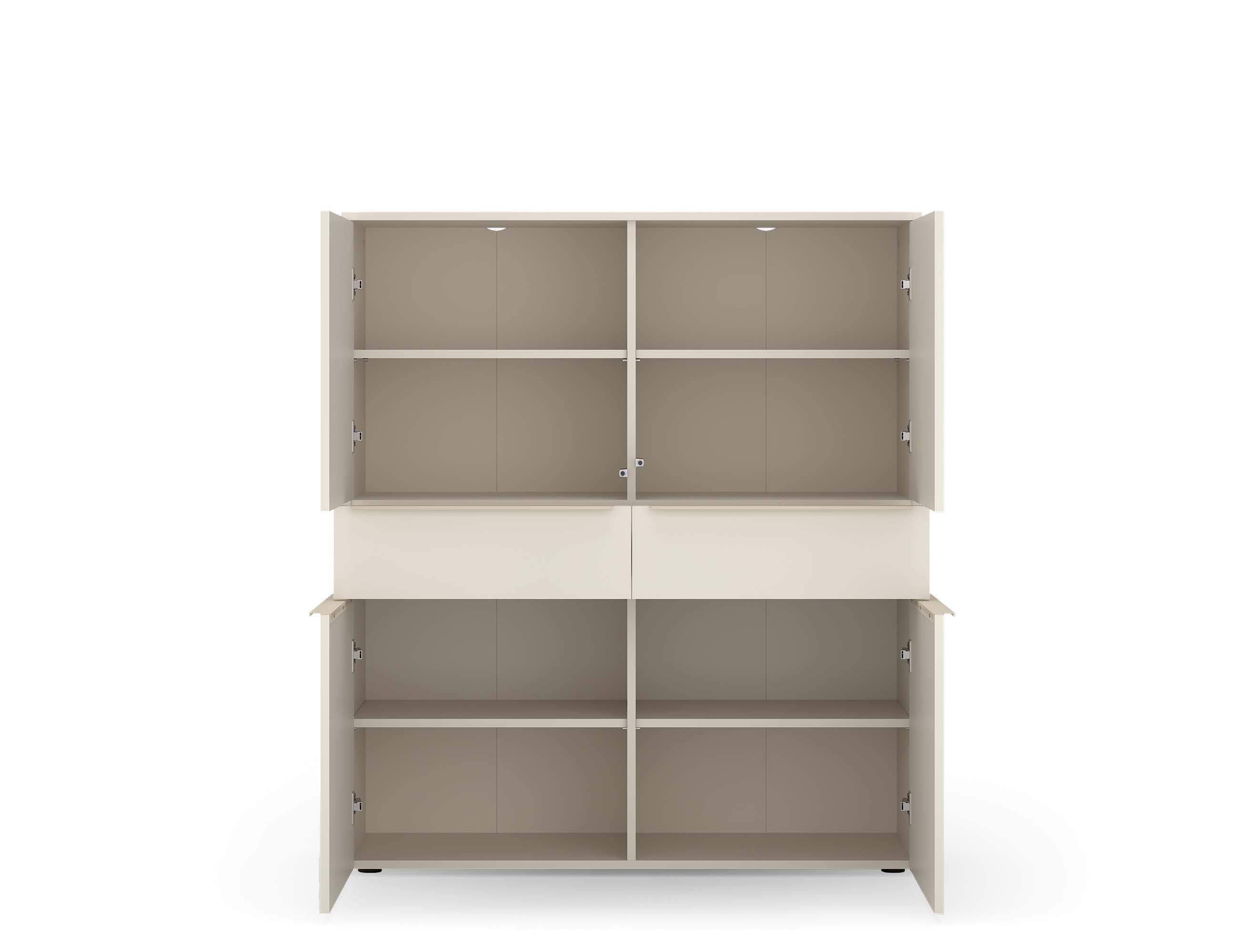 TOM TAILOR HOME Highboard COLOR PUZZLE K08 – 2 Schubladen, 4 Türen, Breite 1100 mm – Stauraum mit besonderem Farbkick