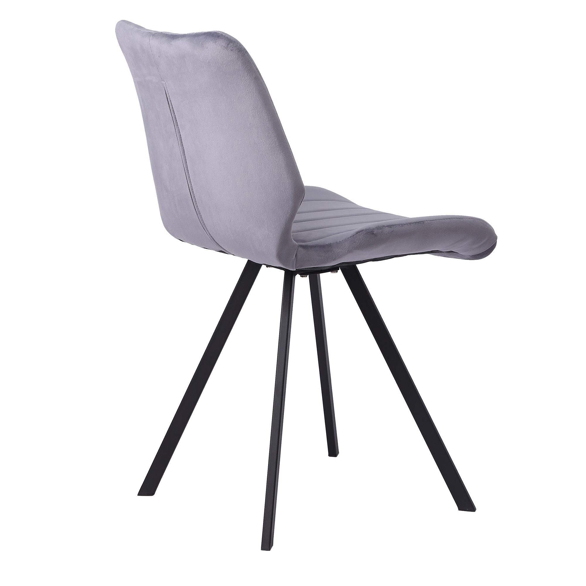 TRISENS Polsterstuhl Chloe (1er Set, 2er Set, 3er Set oder 4er Set, 1 St), Essstuhl mit der gepolsterten Sitzfläche Küchenstuhl in Samt-Optik