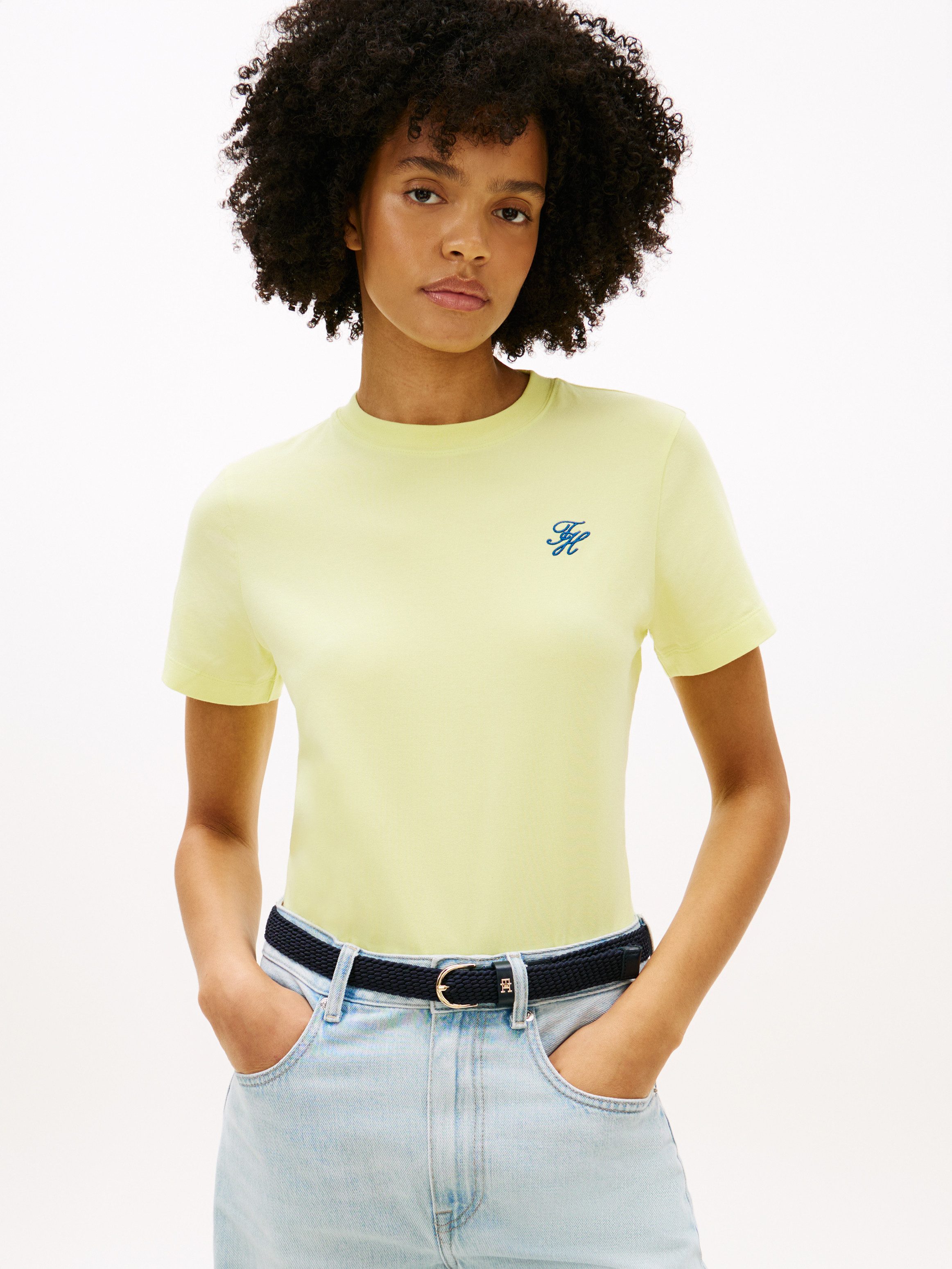 Tommy Hilfiger Kurzarmshirt TH SCRIPT REGULAR C-NECK SHORT SLEEVE TEE