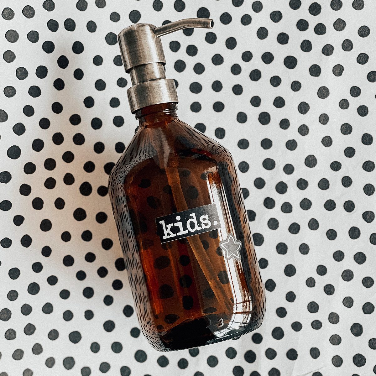 a good smile Seifenspender DIY Glas braun gold 500ml