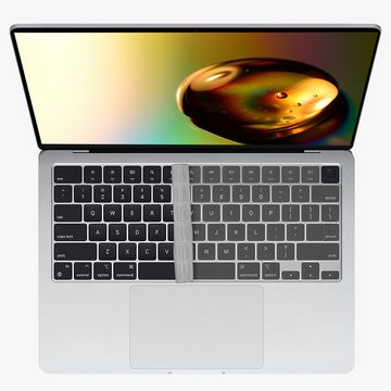 kwmobile Aufbewahrungstasche Silikon Tastaturschutz für Apple MacBook Air 13.6 M2 (A2681) Touch ID (1-tlg), QWERTZ Keyboard Cover Abdeckung - Transparent