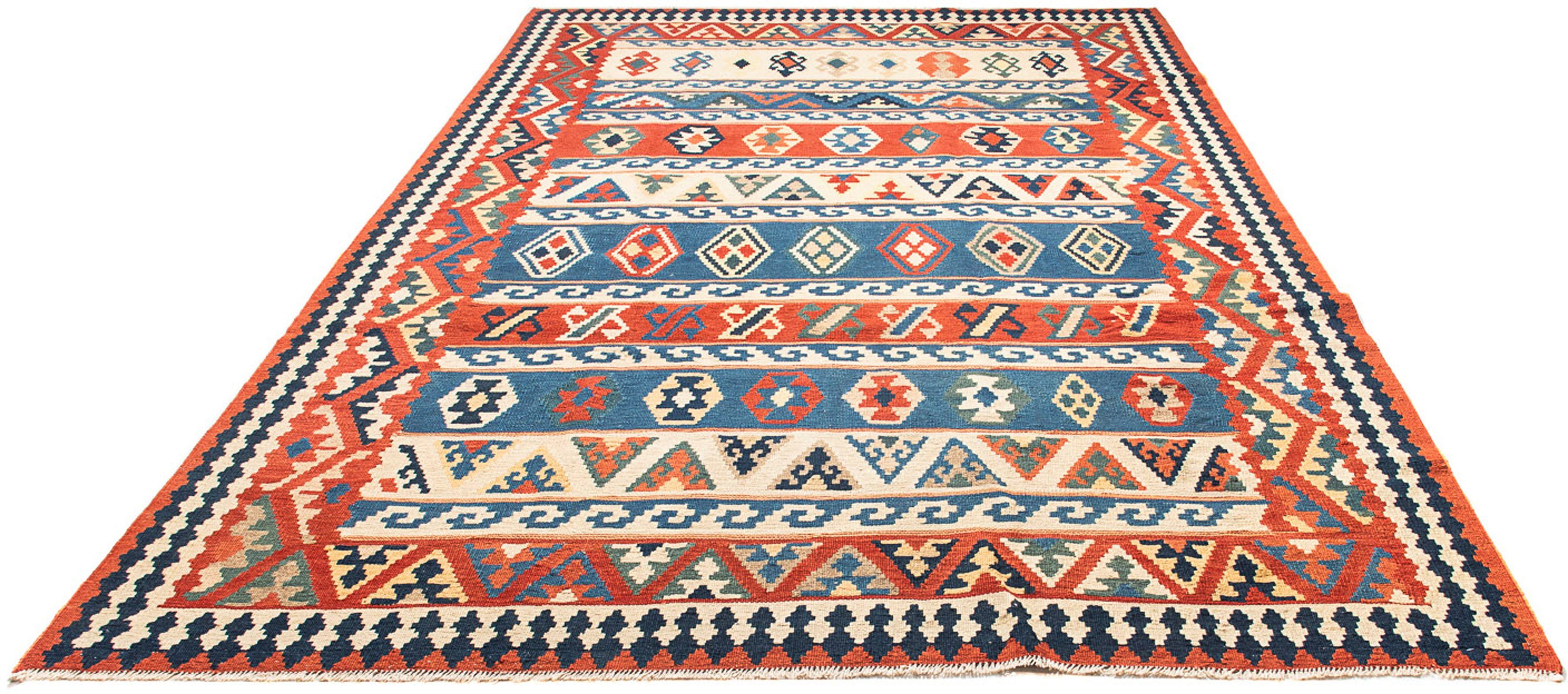 Wollteppich Kelim - Oriental - 306 x 209 cm - mehrfarbig, morgenland, rechteckig, Höhe: 4 mm, Wohnzimmer, Einzelstück