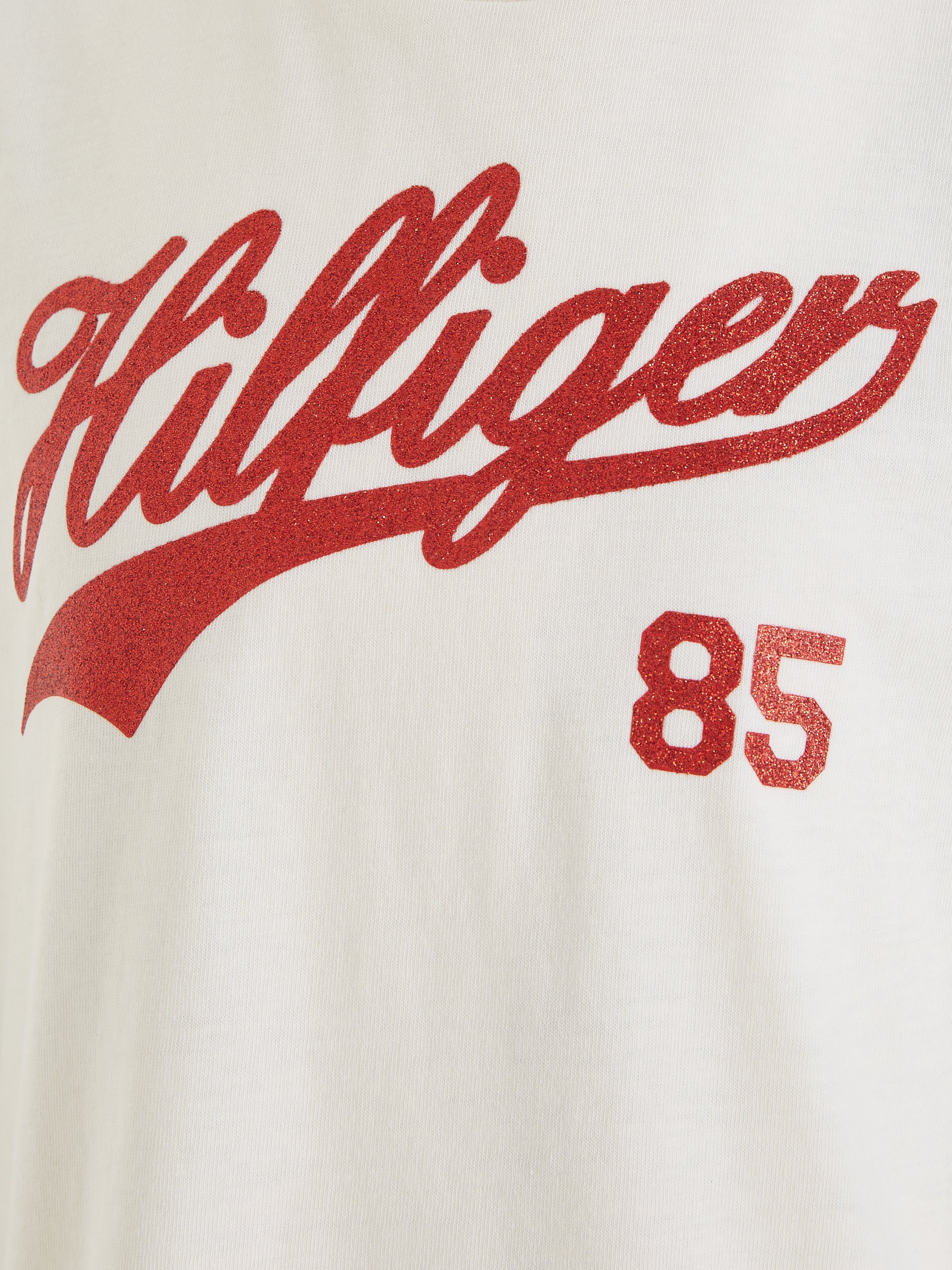 T-Shirt mit Hilfiger SCRIPT Logo-Print Calico S/S TEE Hilfiger HILFIGER Tommy