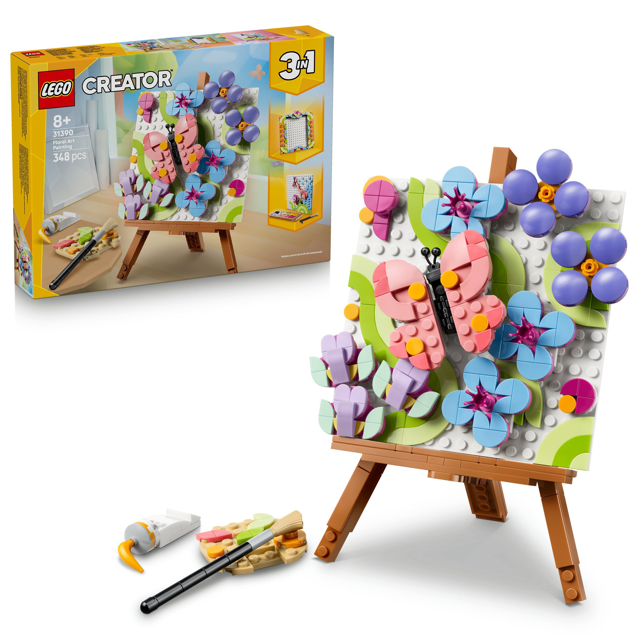 LEGO® Deko-Blumengemälde (31390), LEGO Creator Konstruktionsspielsteine, (348 St), Made in Europe