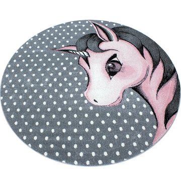 Teppich Einhorn-Design, Teppium, Rechteckig, Höhe: 11 mm, Kinderteppich Einhorn-Design Baby Teppich Kinderzimmer Pflegeleicht