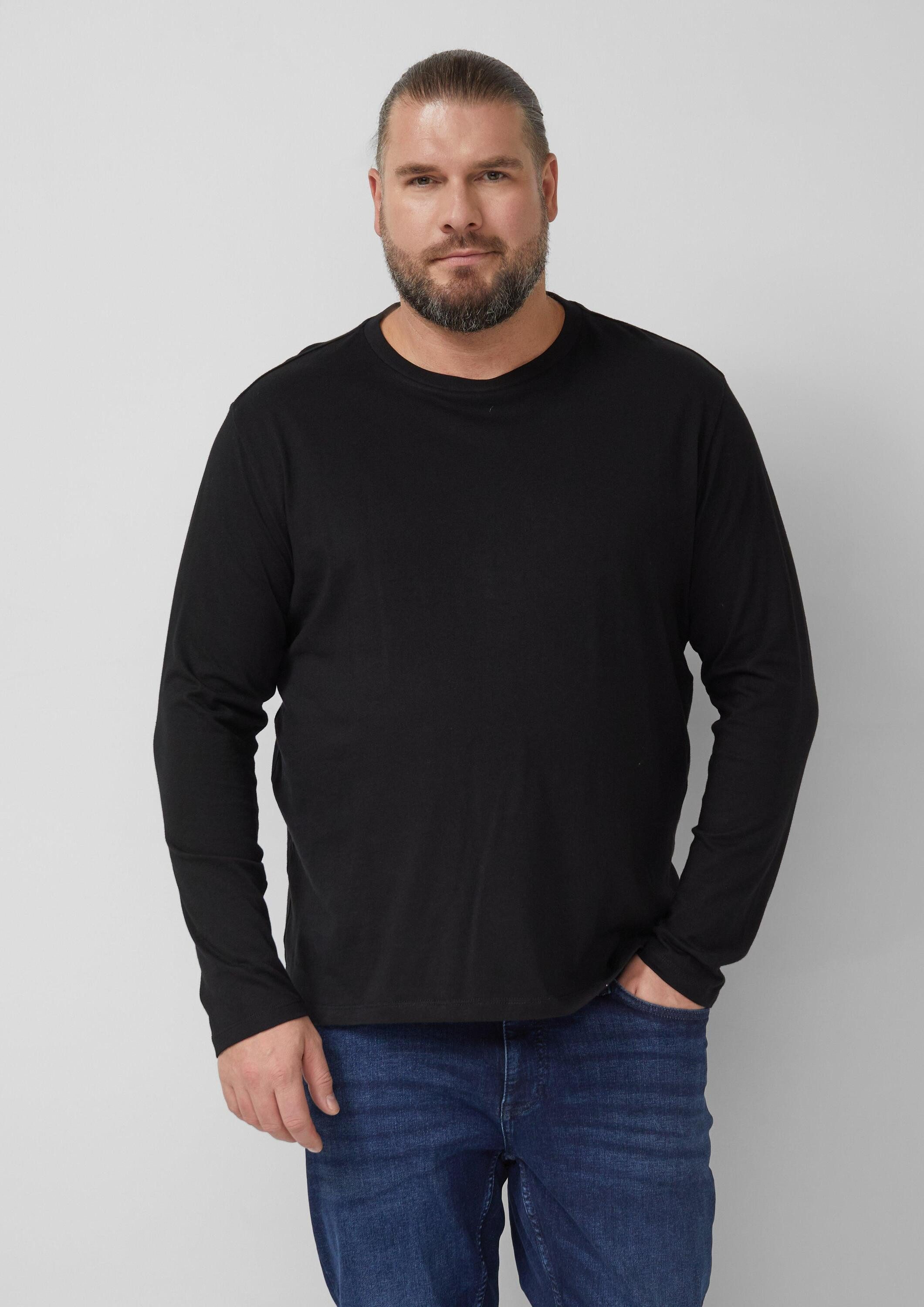 s.Oliver Langarmshirt T-Shirt Weiches Langarmshirt aus Baumwolle