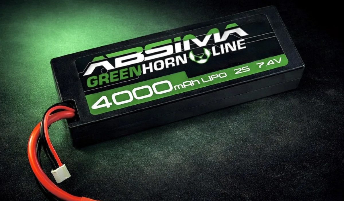 Absima 7.4 V 4000 mAh LiPo-Akku Greenhorn HardCase 4140008 Akku für ferngesteurerte Autos 4000 mAh