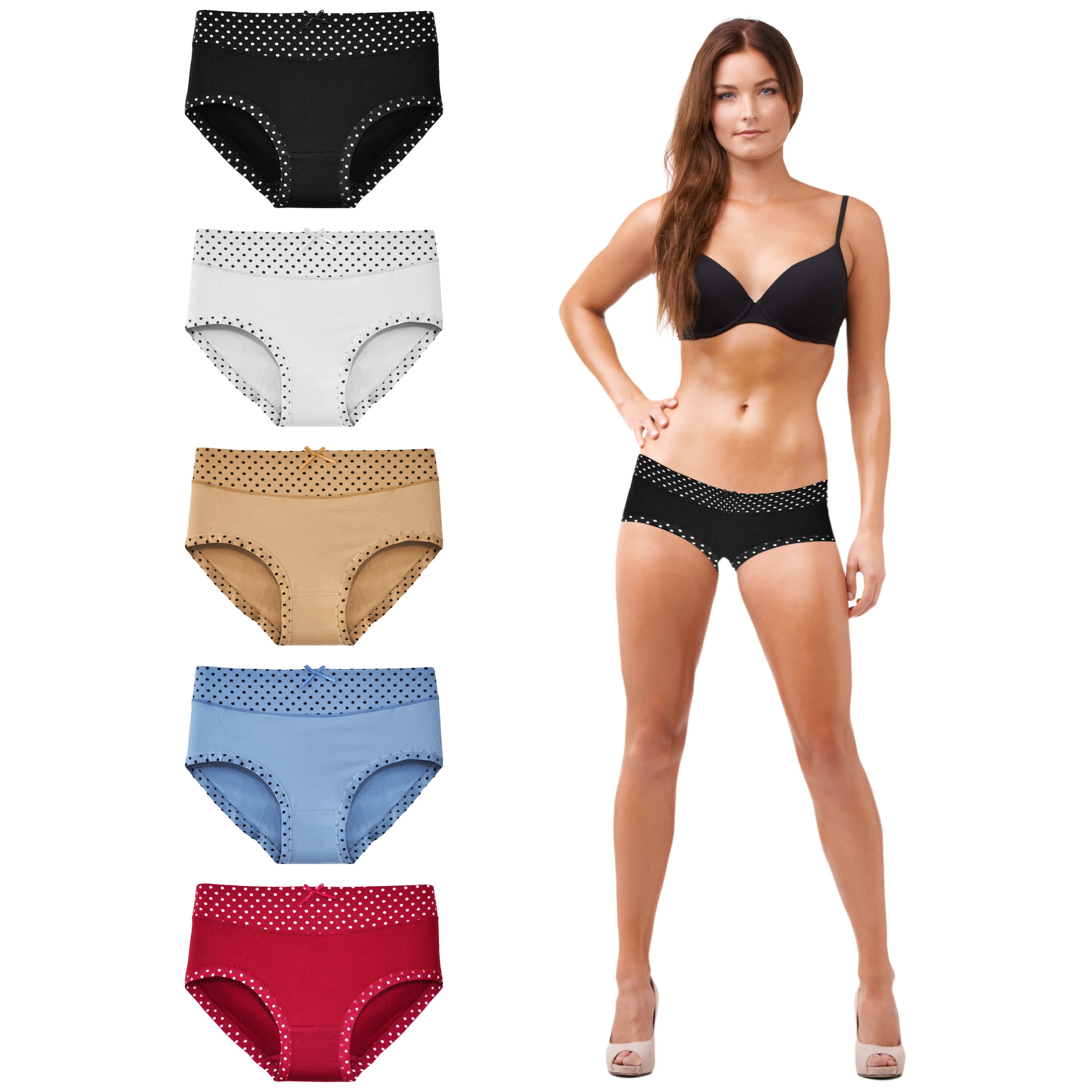 TEXEMP Slip 5er - 10er Pack Damen Slips Baumwolle Schlüpfer Unterwäsche Pan günstig online kaufen