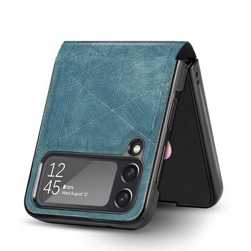 Wigento Handyhülle Für Samsung Galaxy Z Flip4 Faltbare Handyhülle Grün Schutz Cover