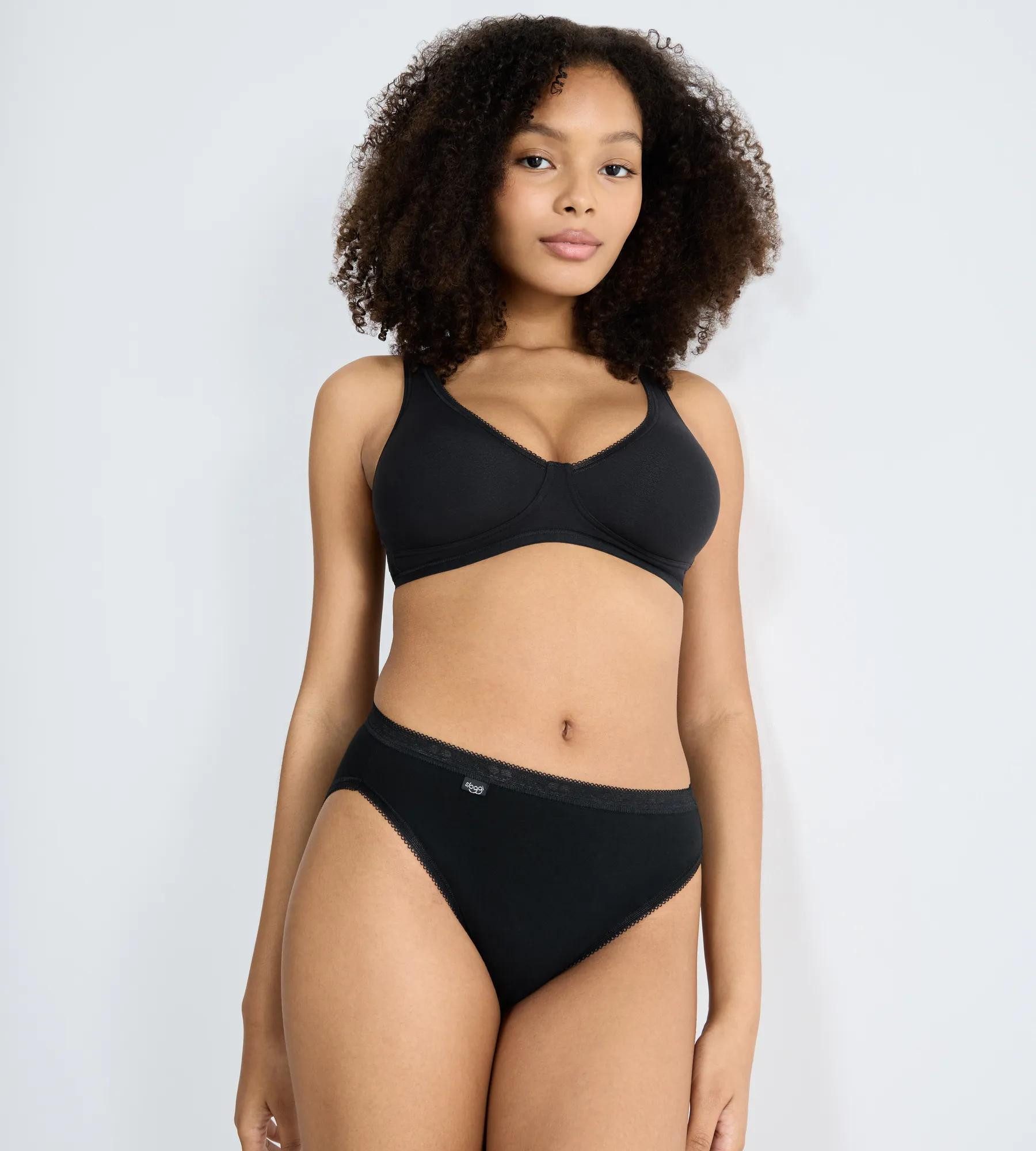 sloggi Tai-Slip Basic+ (3er Pack) elastischer Bund, weiche Nähte, Baumwollmischung, atmungsaktiv
