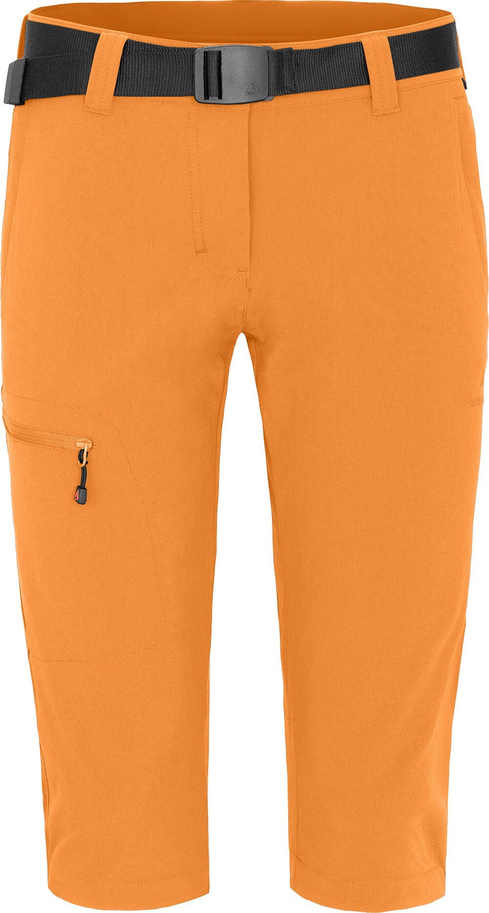 Bergson Outdoorhose BARLEE Capri (slim) Damen 3/4 Wanderhose, vielseitig, pflegeleicht, Normalgrößen, apricot