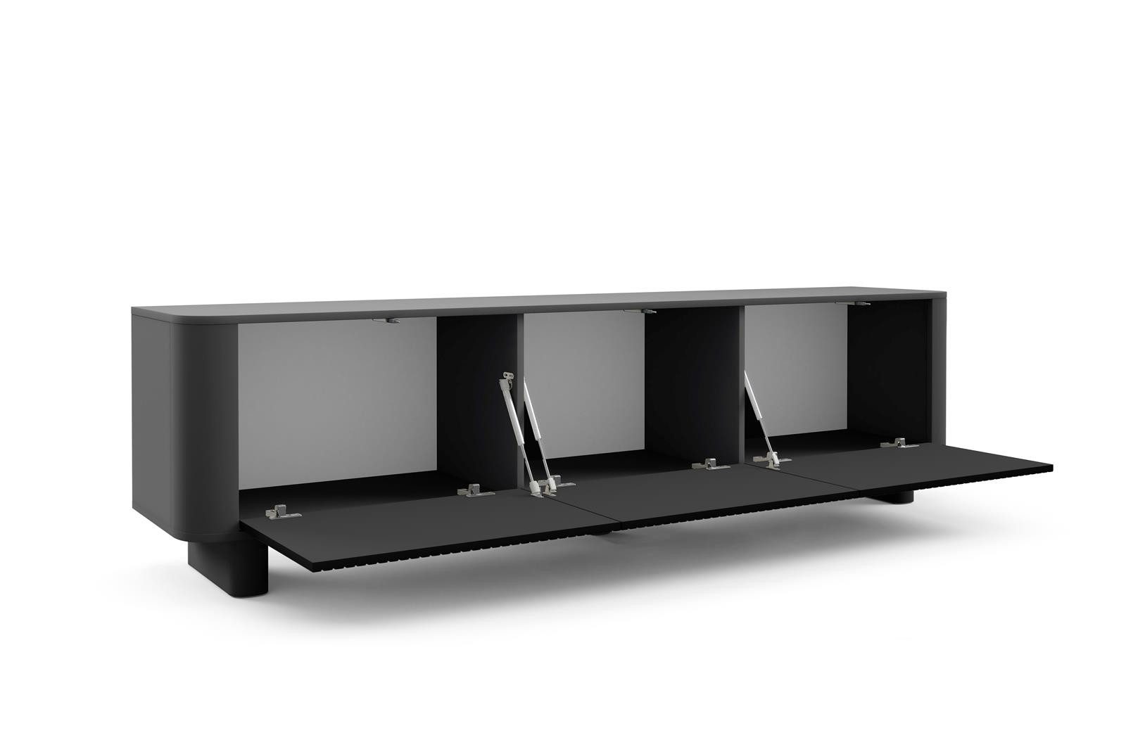Compleo TV-Schrank modern und Japandi Design, Lowboard 200 cm breit MADE IN EU, TOPSELLER – Bild 5 von 5