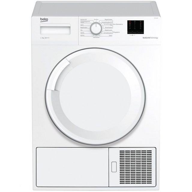 Beko DS7511PA Wärmepumpentrockner/A+++/7 Kg/Knitterschutz/reversierende Trommelbewegung/Aquawave Schontrommel/FlexySense – Elektronische Feuchtemessung/Innenbeleuchtung