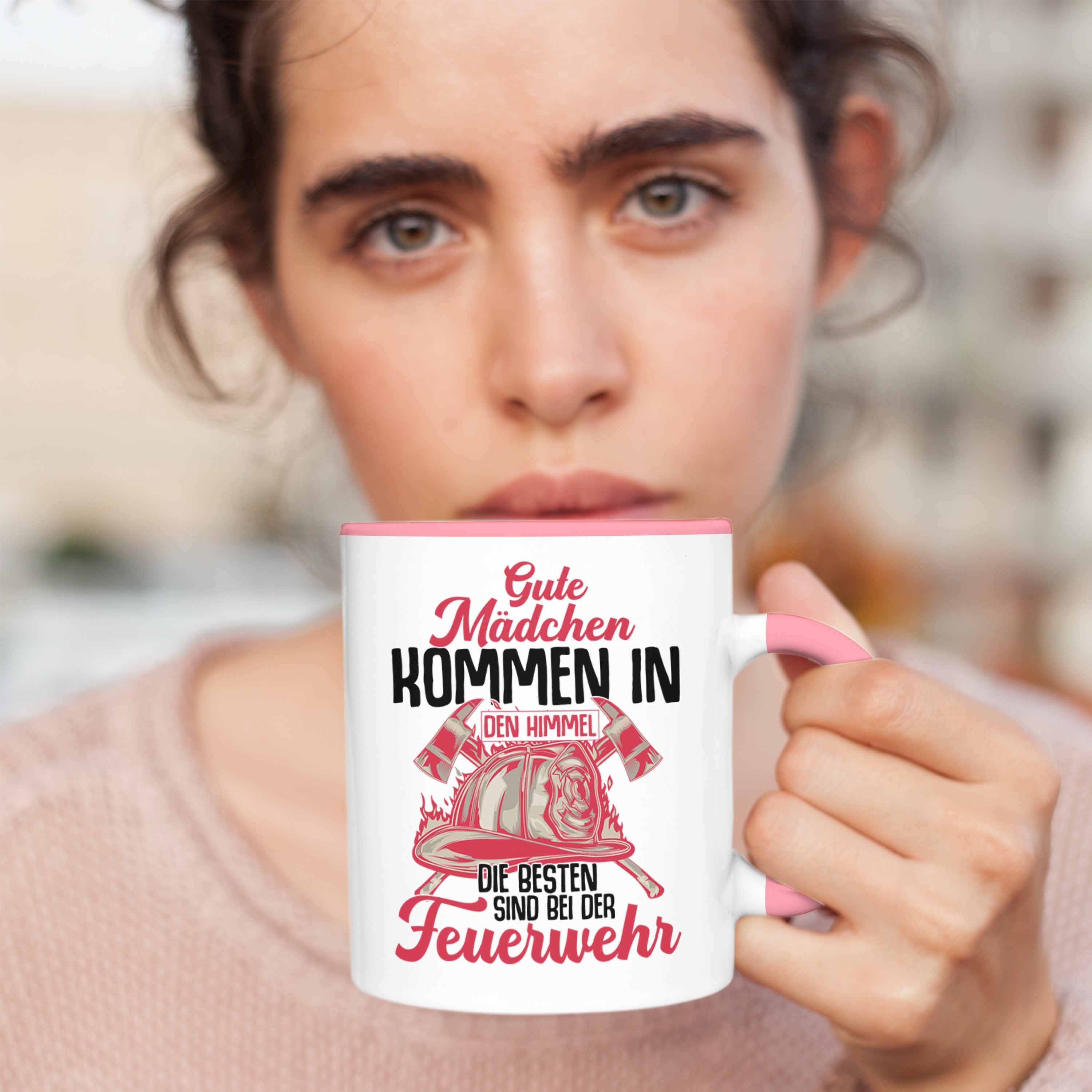 Geschenk Rosa Feuerwehr Frauen Geschenkidee Trendation Tasse Frau Spruch Trendation Tasse Feuerwehrfrauen -