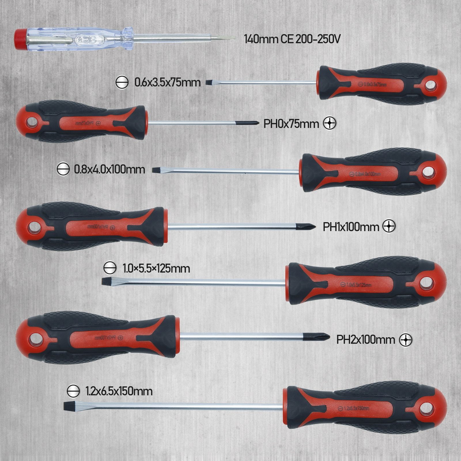 CCLIFE Zangenset Zangenset Werkzeugset CRV Stahl Viele Ausführungen, 12-tlg.