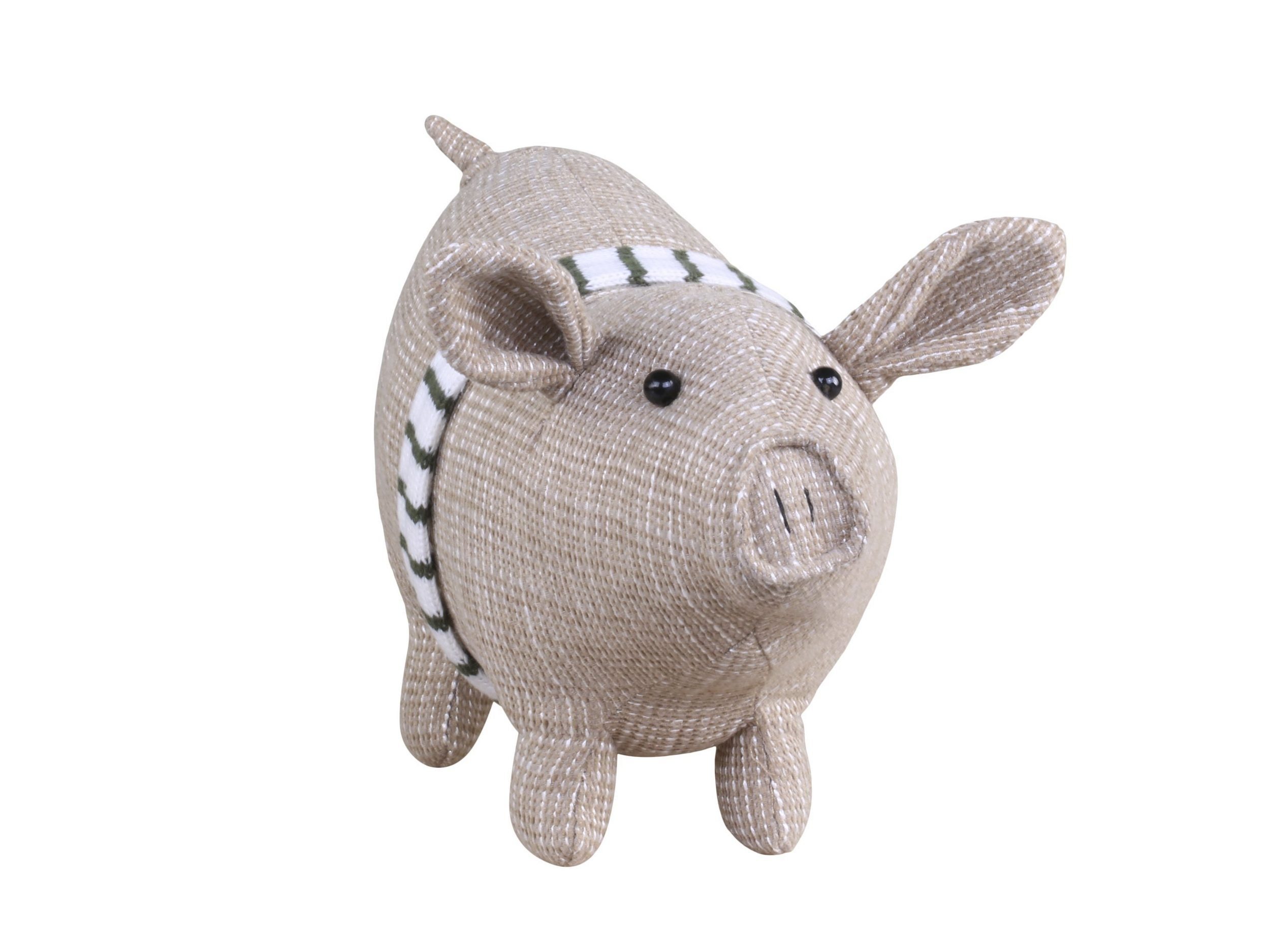 Weihnachtsfigur Schwein mit Band XL 29cm Weihnachtsdeko Weihnachtsschmuck Chic