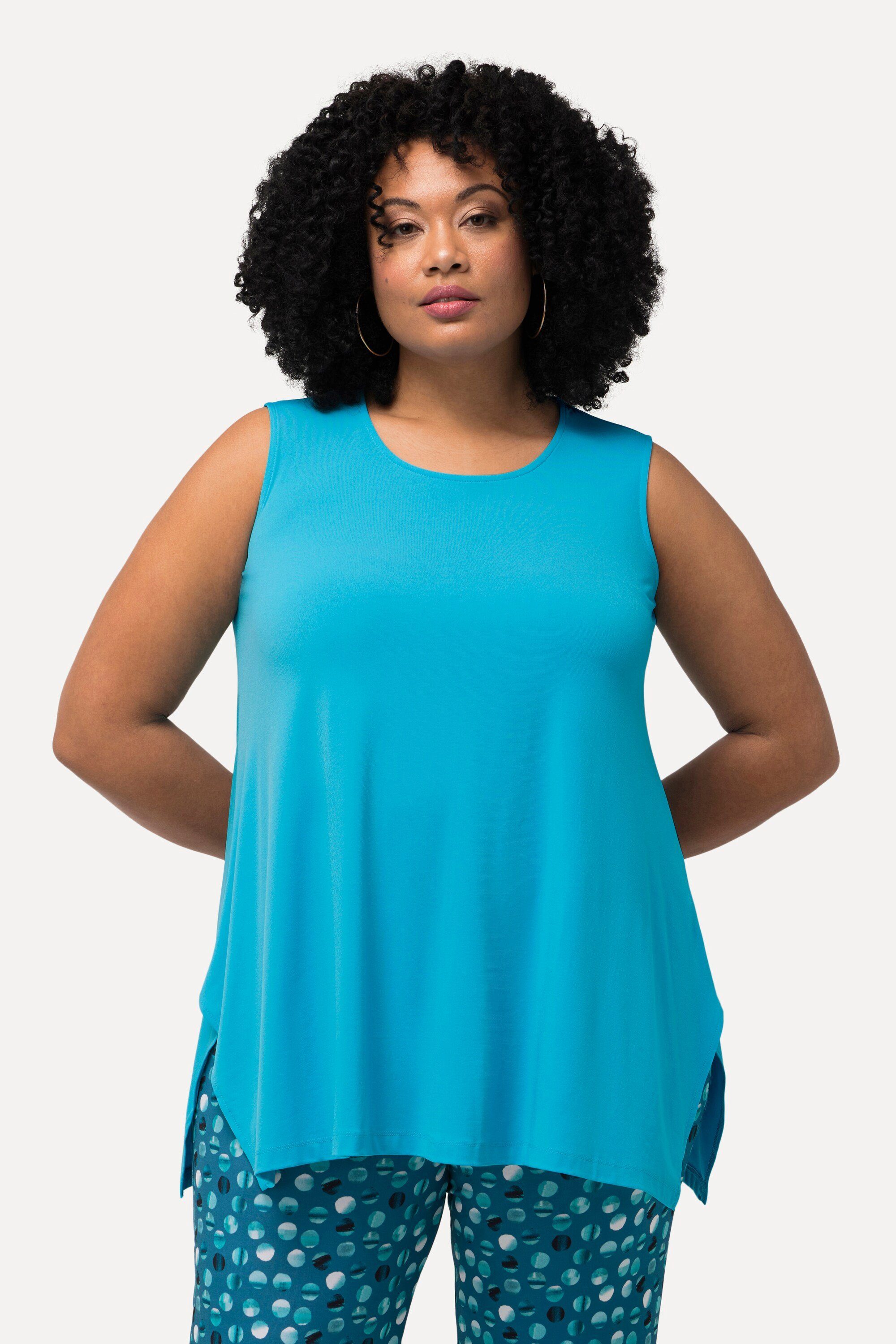 Ulla Popken Longtop Jerseytop Zipfelsaum A-Linie günstig online kaufen