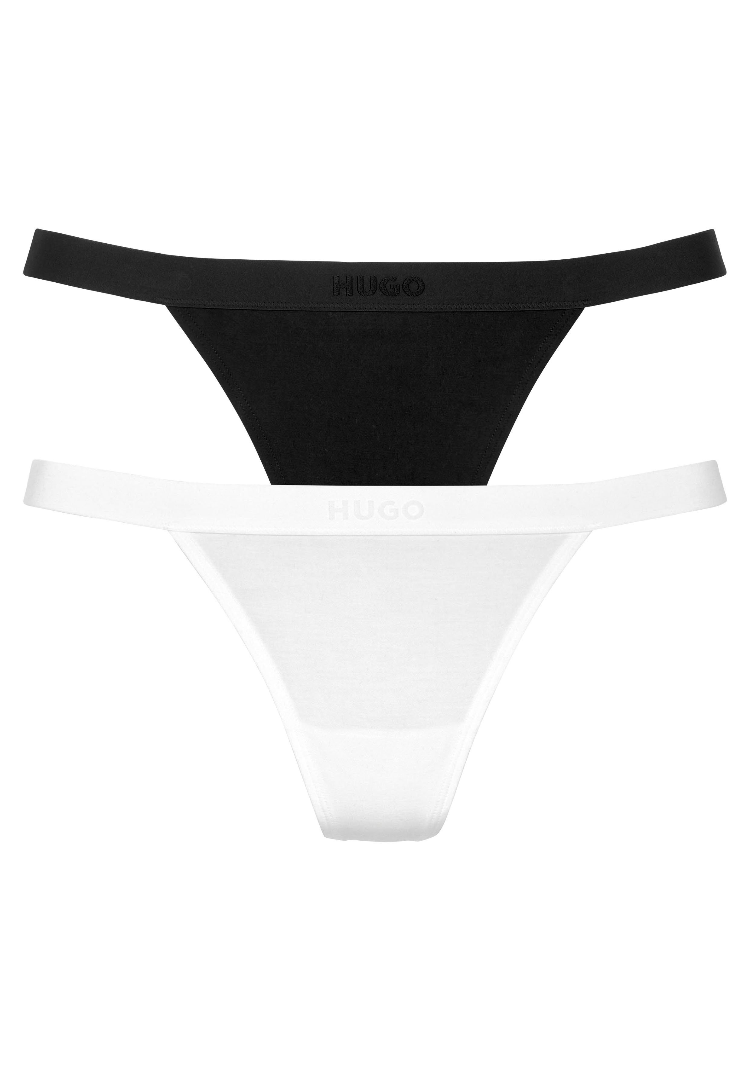 HUGO String TRIPLET STRING PURE Bund White 3-St., schmalem mit (Packung, 3er-Pack)