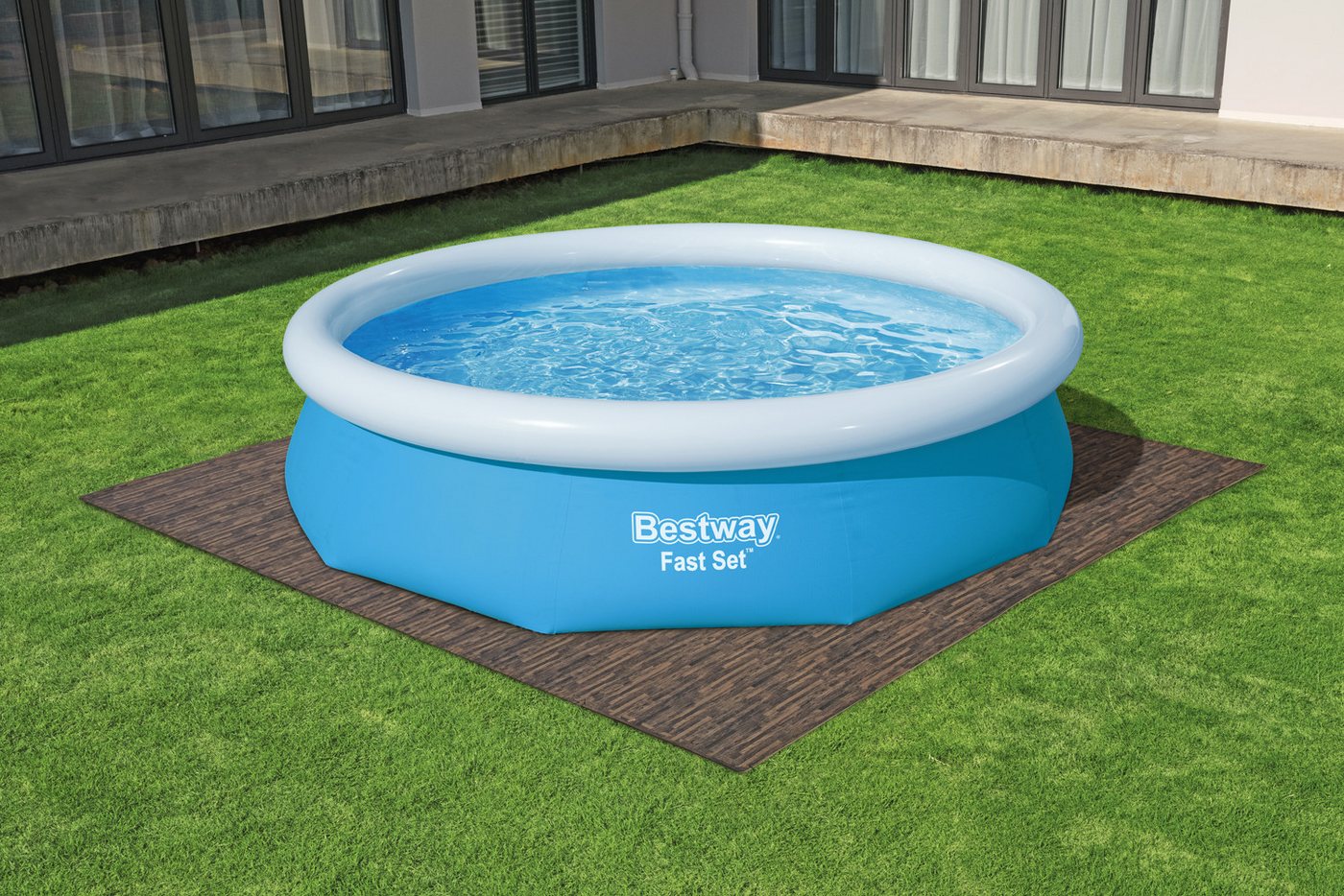 Thumbnail - Bestway Pool á 50 x 50 cm, Holz-Optik (Palisander) (Set, 12-tlg)