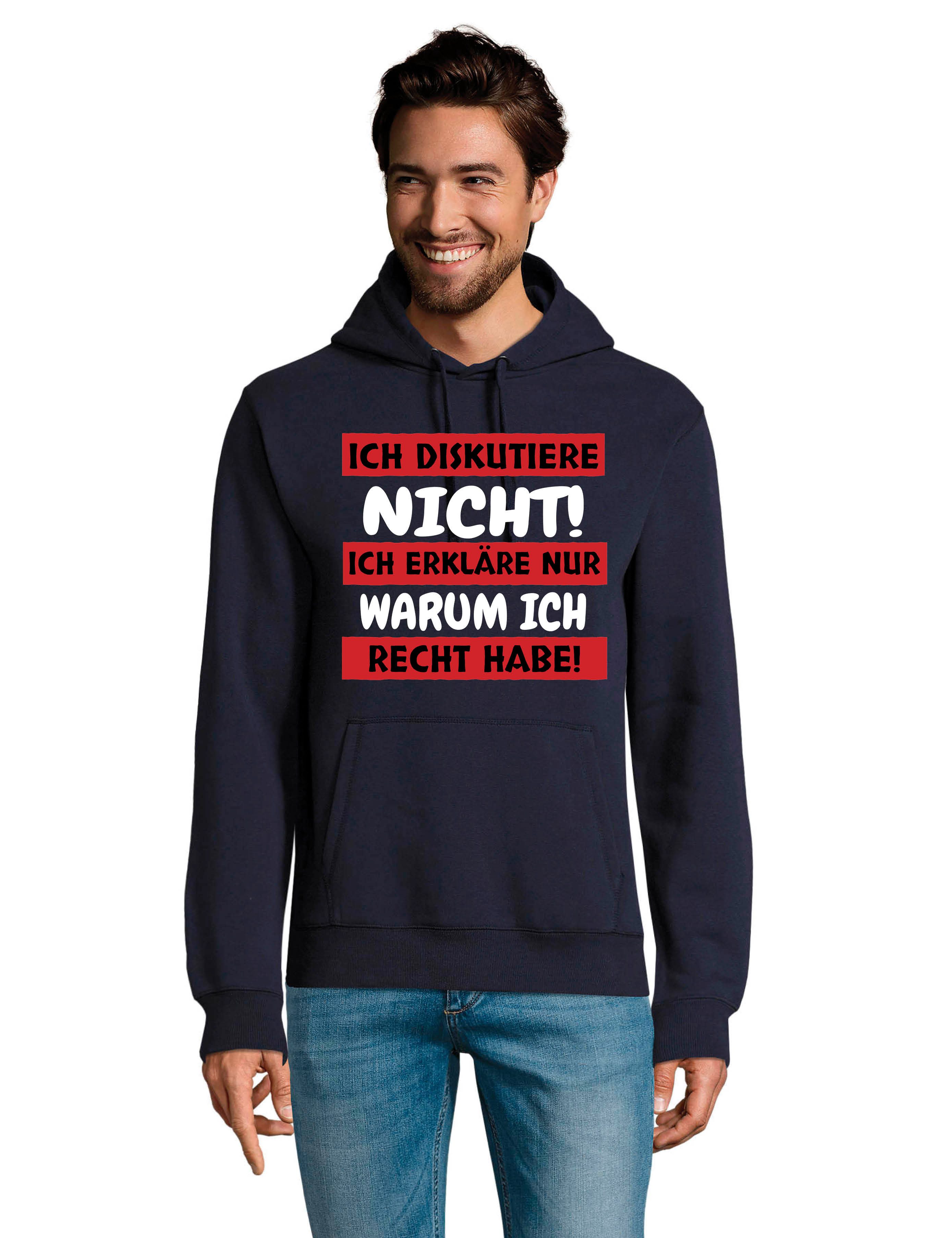 Youth Designz Kapuzenpullover "Ich diskutiere nicht" Herren Hoodie Pullover günstig online kaufen