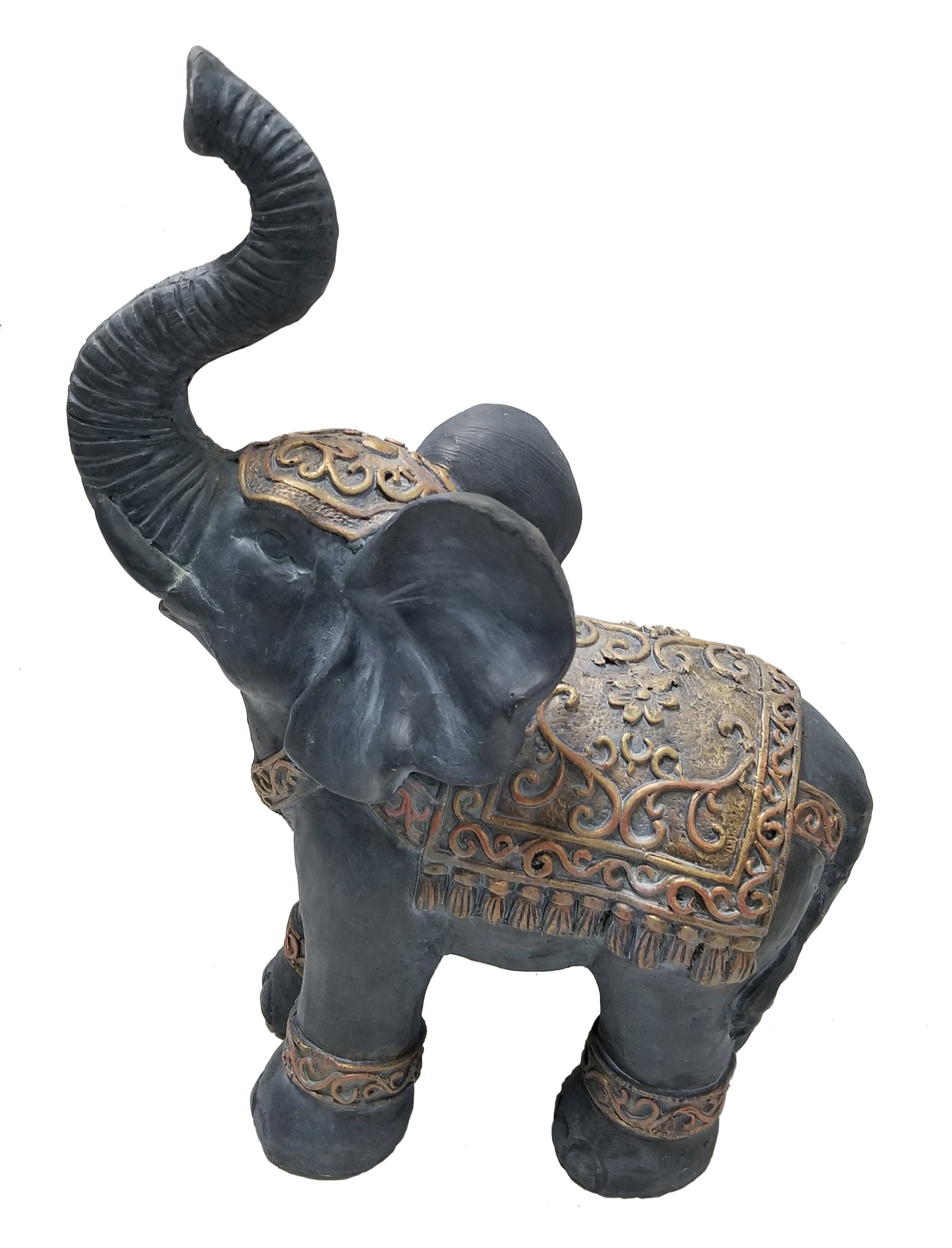 Dehner Gartenfigur Elefant, 51 x 37.5 x 18.5 cm, Magnesia, Exotischer, orientalischer Stil, für Innen und Außen