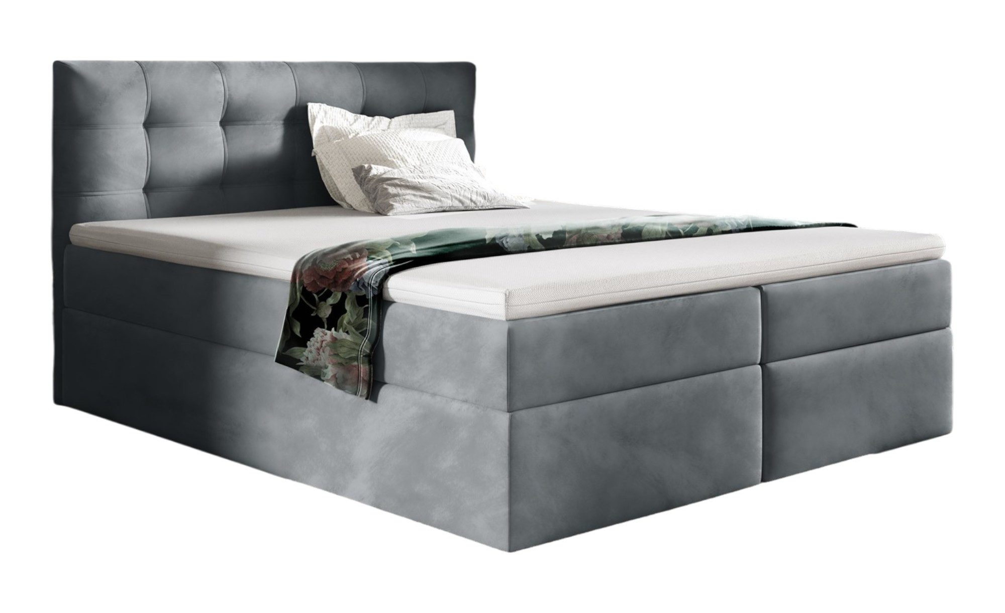 Fun Möbel Boxbett Schlafzimmerbett OVIEDO XL in Stoff Fresh (inkl. Bettkästen, inkl. Kaltschaumtopper), eingebautes Liftsystem für Bettkästen, Überlänge