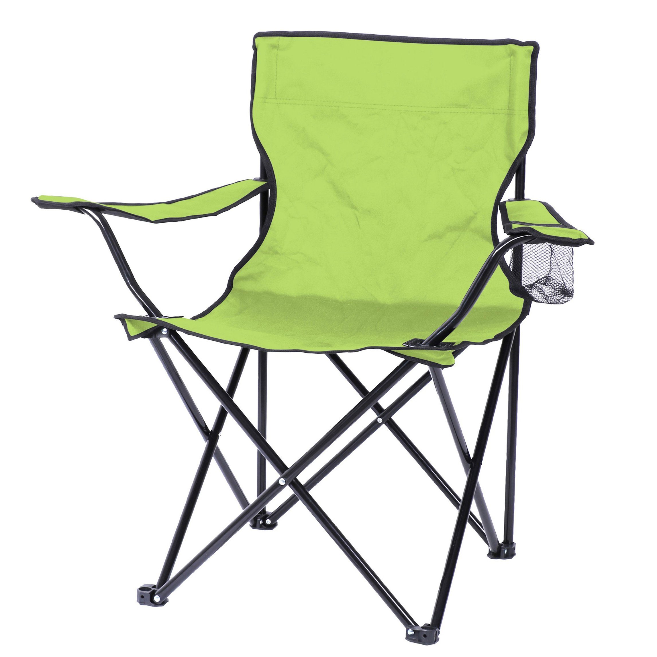Sunnydays Campingstuhl Falt-Armlehnstuhl Camping-Stuhl mit Armlehne, mit Getränkehalter und Transporttasche