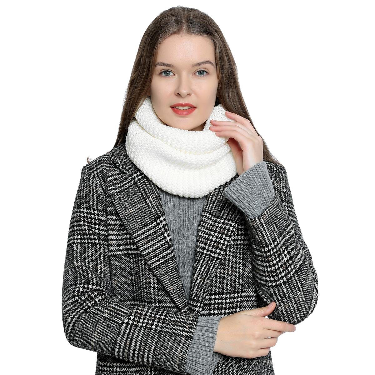Schal Damen Winterschal Rundschal Schal, (1-St), Schlauchschal, warm und we günstig online kaufen