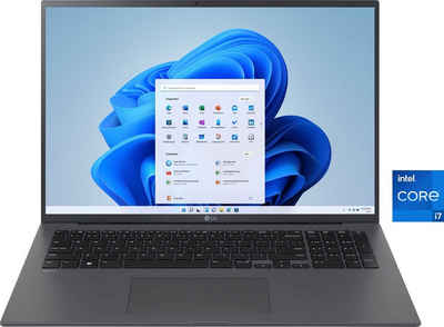LG Gram 17" Laptop, QHD+ IPS-Display, 16 GB RAM, Windows 11 Home, Business-Notebook (43,18 cm/17 Zoll, Intel Core i7 1360P, Iris Xe Graphics, 1000 GB SSD, 17Z90R-G.AA79G)