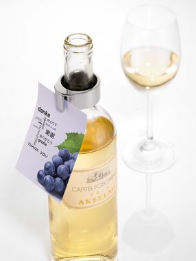 TROIKA Weinflaschenhalter Tropfenfänger für Weinflaschen mit Kartenhalter FLASCHENPOST
