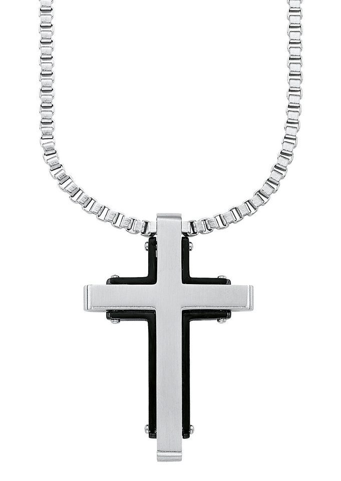 s.Oliver Kette mit Anhänger Halskette Kreuz, 9076956