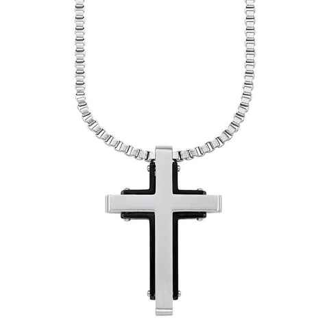 s.Oliver Kette mit Anhänger Halskette Kreuz, 9076956