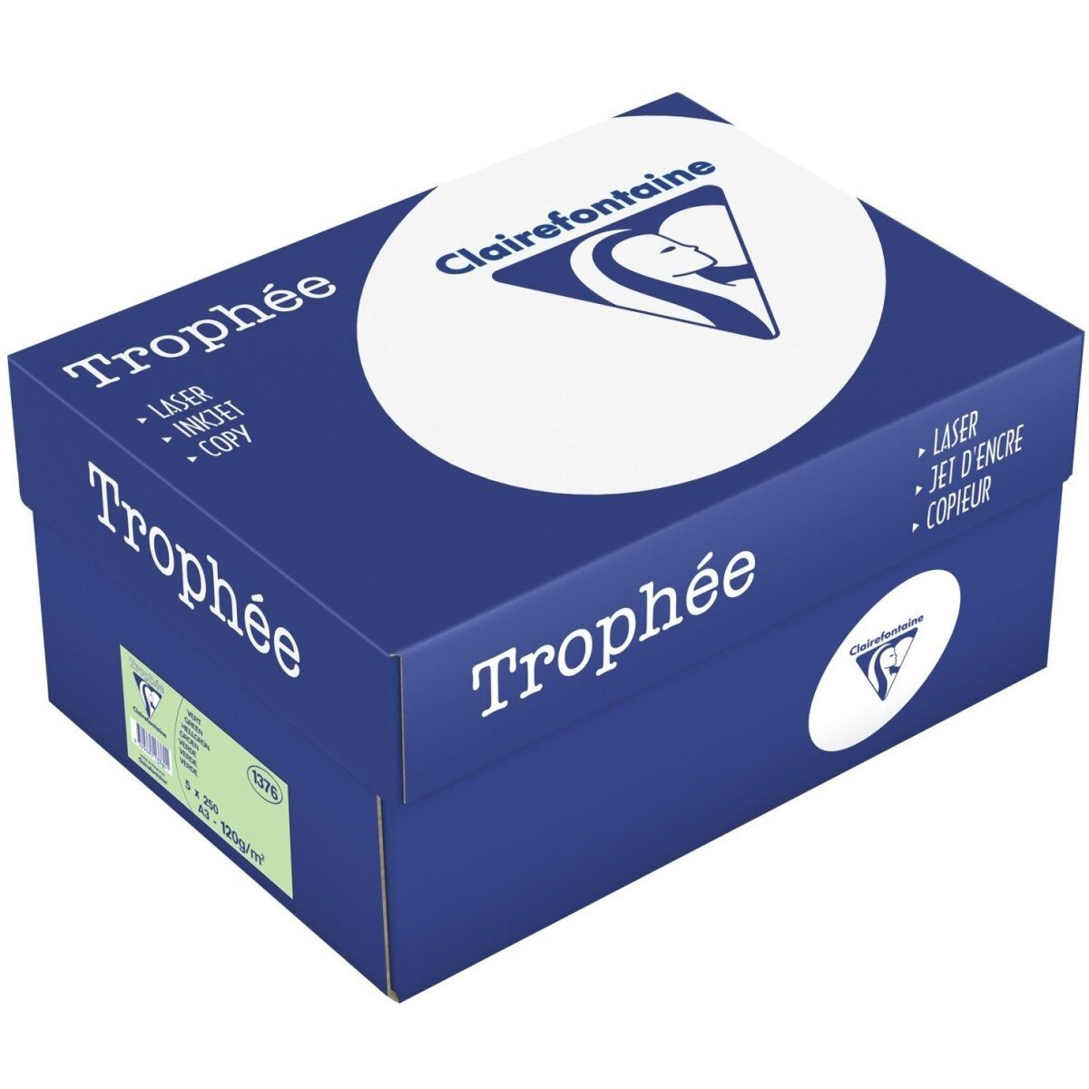 CLAIREFONTAINE Kopierpapier Kopierpapier Trophee A3 120g/qm VE=250 Blatt hellgrün