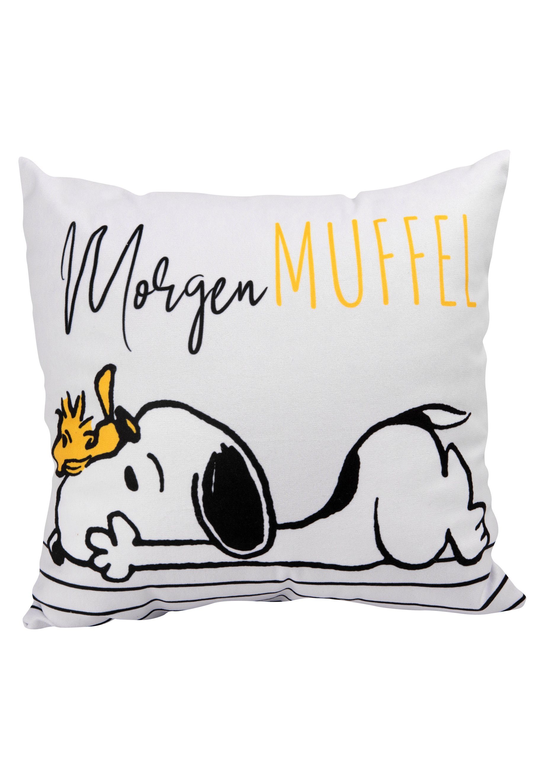 United Labels® Dekokissen Peanuts Snoopy - Morgenmuffel