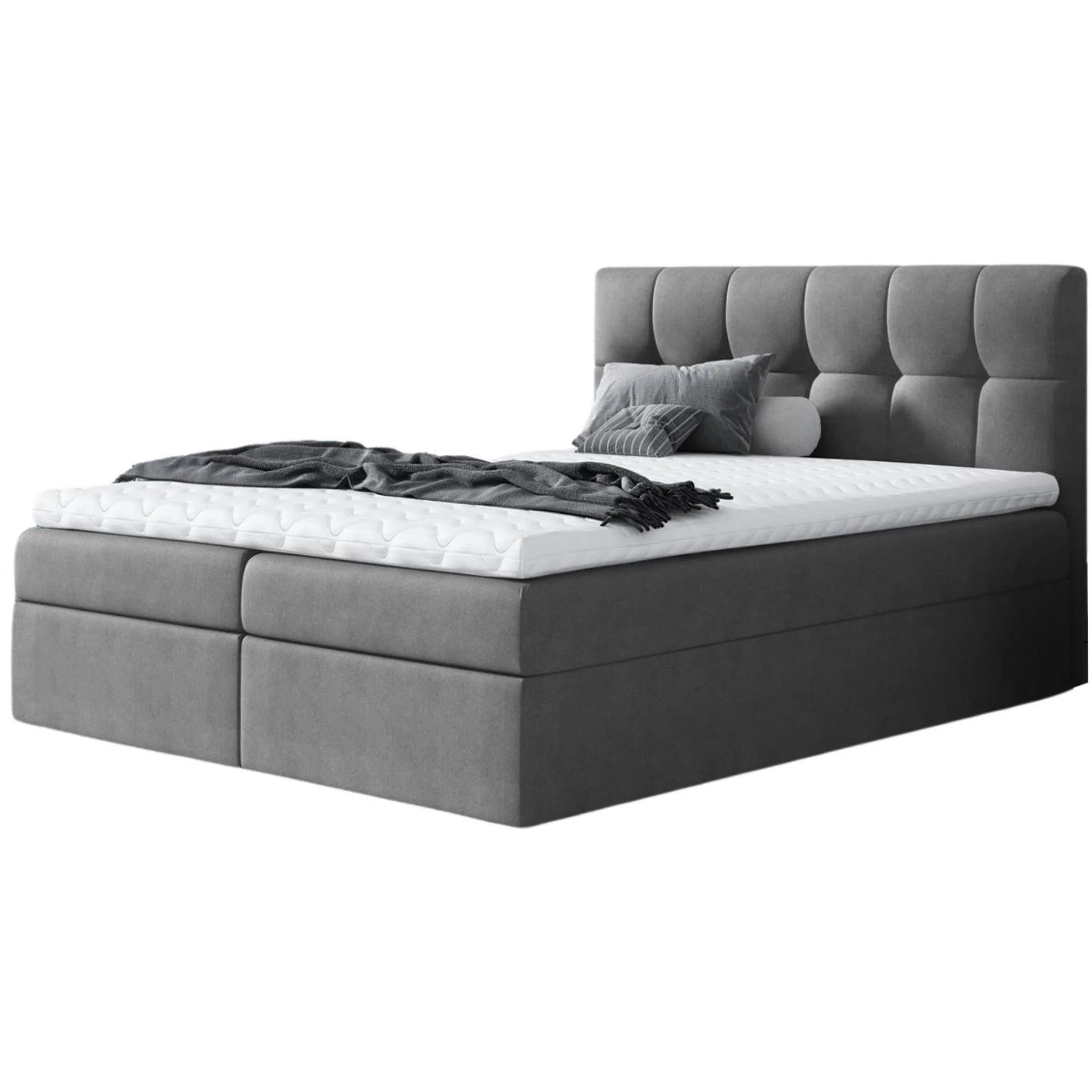 Beautysofa Boxspringbett Kontinentales Bett mit Matratze günstig online kaufen