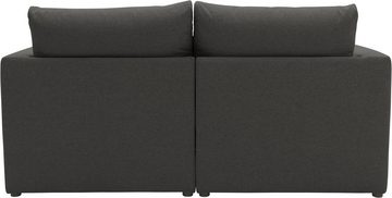 DOMO collection 2-Sitzer 800015 B/T/H: 178/80/90 cm, Sitzfläche mit Federkern, inkl. 2 Rückenkissen