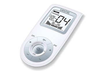 Sanitas TENS-EMS-Gerät SEM 43 Digitales EMS/TENS Reizstrom Gerät, (Set, 7-tlg), 3-in-1-Gerät zur Schmerztherapie, Muskelkräftigung und Massage