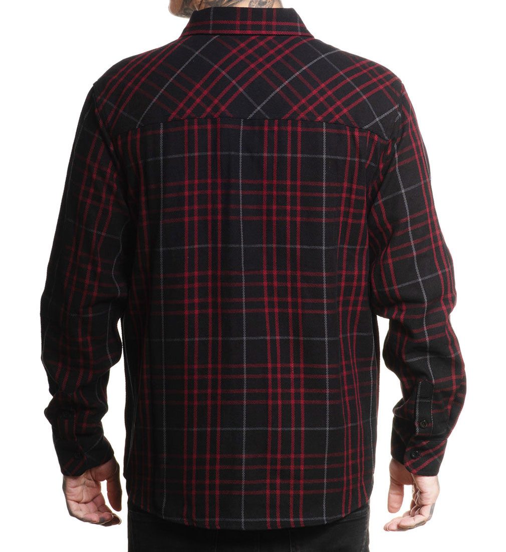 Sullen Clothing Langarmhemd Gridlock Flannel Shirt Holzfällerhemd Kariert – Bild 3 von 4