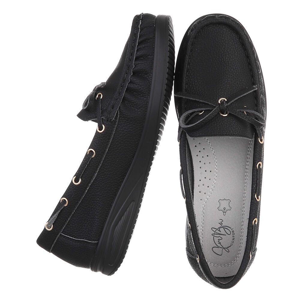 Ital-Design Bequeme Mokassins für Damen mit eleganten Details Slipper (91261434) ultraleichte und komfortable Sohle