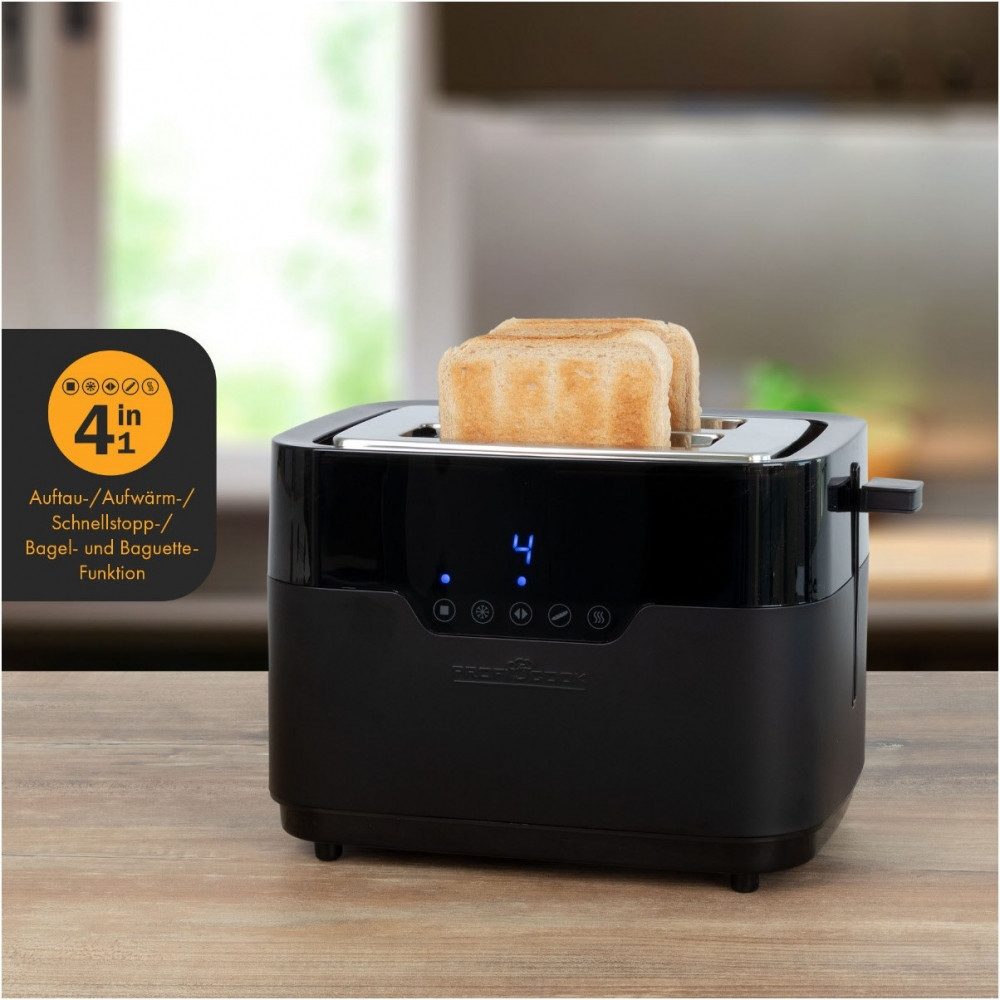 ProfiCook Toaster PC-TA 1244 Kompakt-Toaster., Kompakt-Toaster, für Brötchen-Aufsatz separat