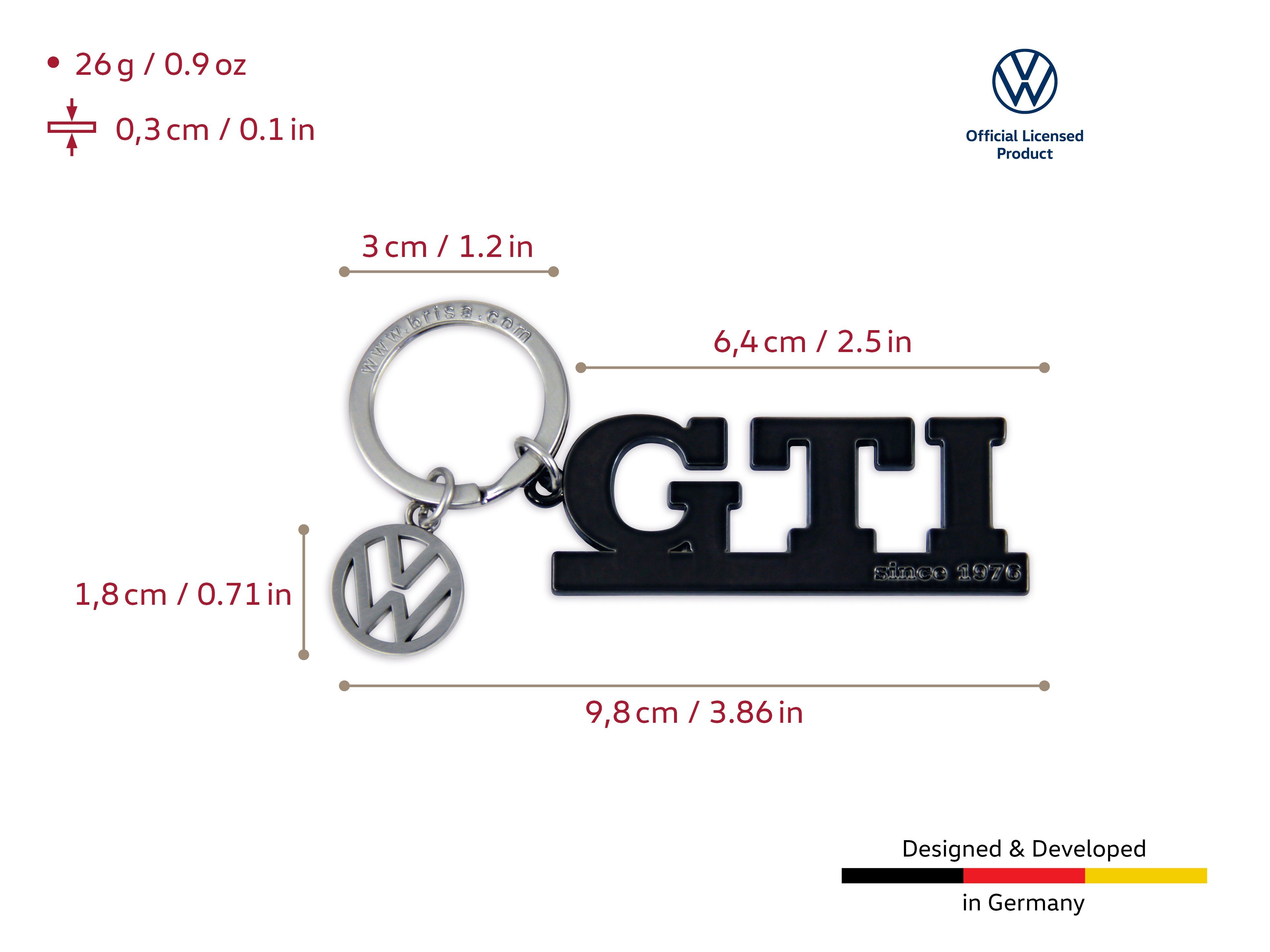 GTI BRISA Schwarz Schlüsselbund, im Schlüsselanhänger Keyholder Metall Design VW by Volkswagen Collection