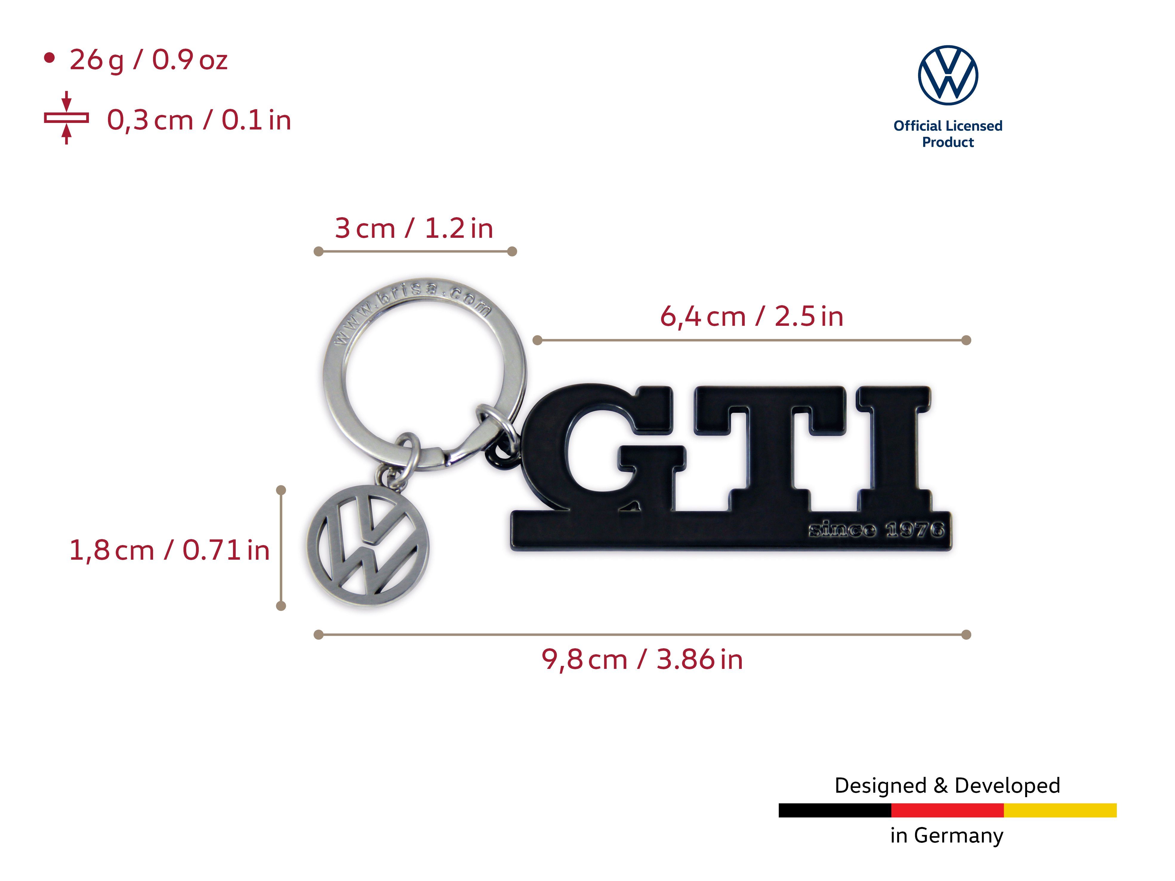 VW Collection by BRISA Schlüsselanhänger Volkswagen Metall Schlüsselbund, Keyholder im GTI Design