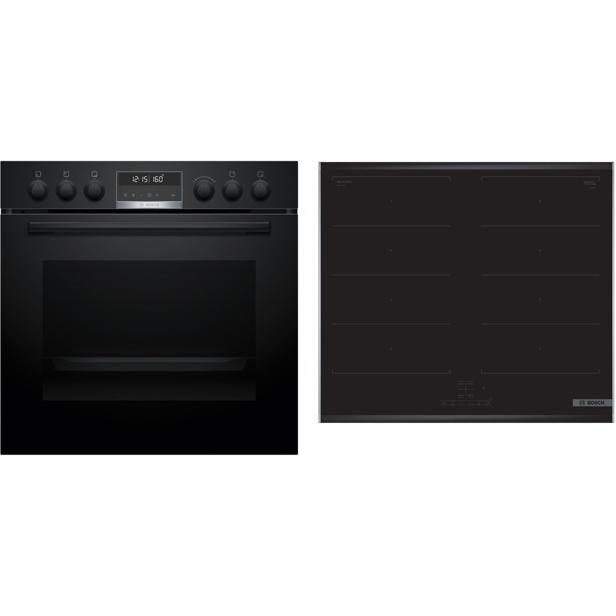 BOSCH Backofen Bosch Home HND677LS62, Herdset, mit 5