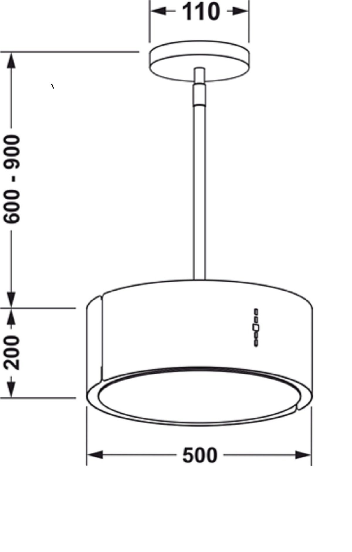 GURARI Inselhaube GCH I 237 WH 50 // GCH I 237 WH 50, Dunstabzugshaube 50cm, 860m³/h,Umluft Inselhaube,Weiß
