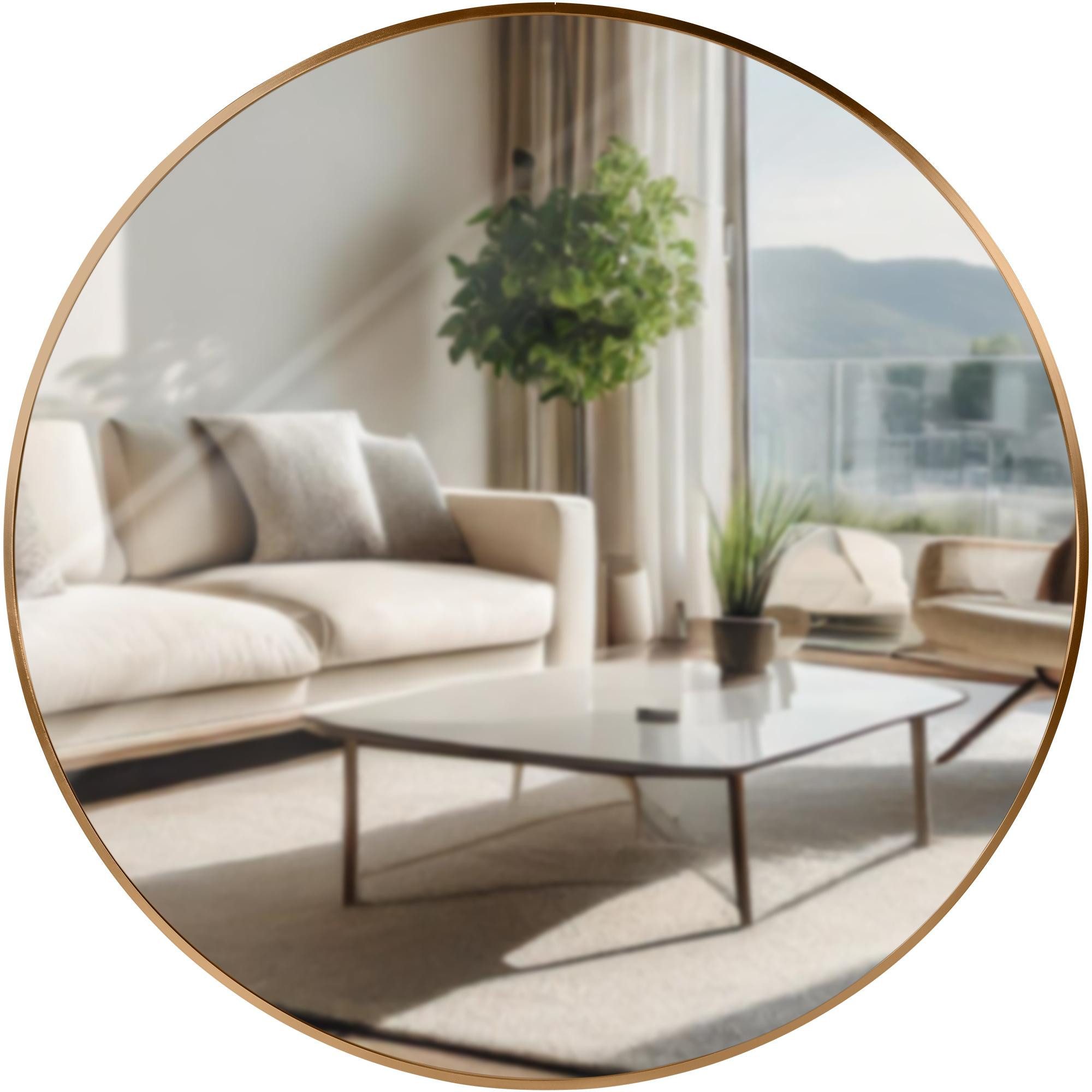 CLP Wandspiegel Elsie (1er), Rund, Modern, 30 / 45 / 60 / 80 cm Metallrahmen