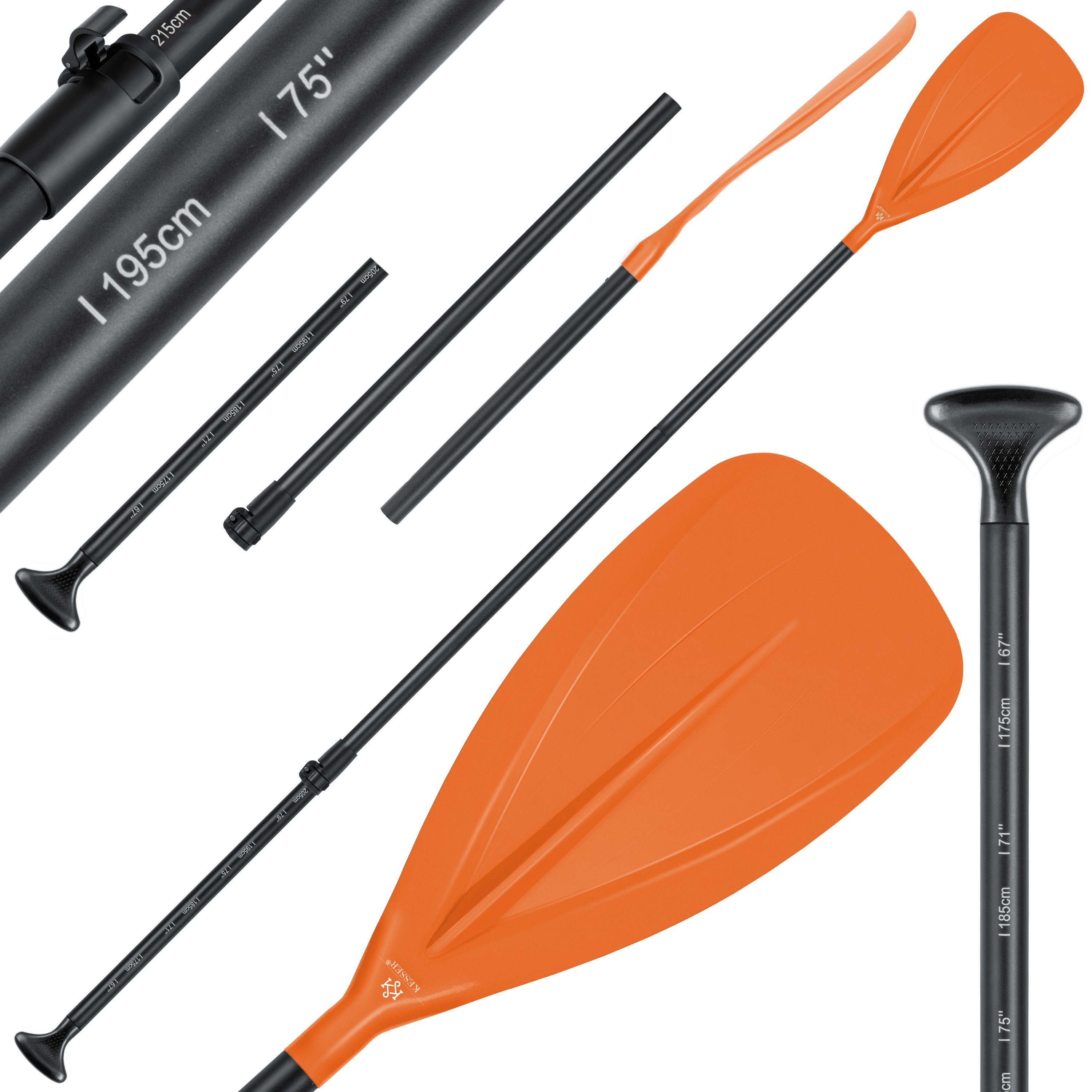 orange 3-teilig Paddling SUP-Paddel, Kayak Paddle Board für KESSER Stand-Up SUP