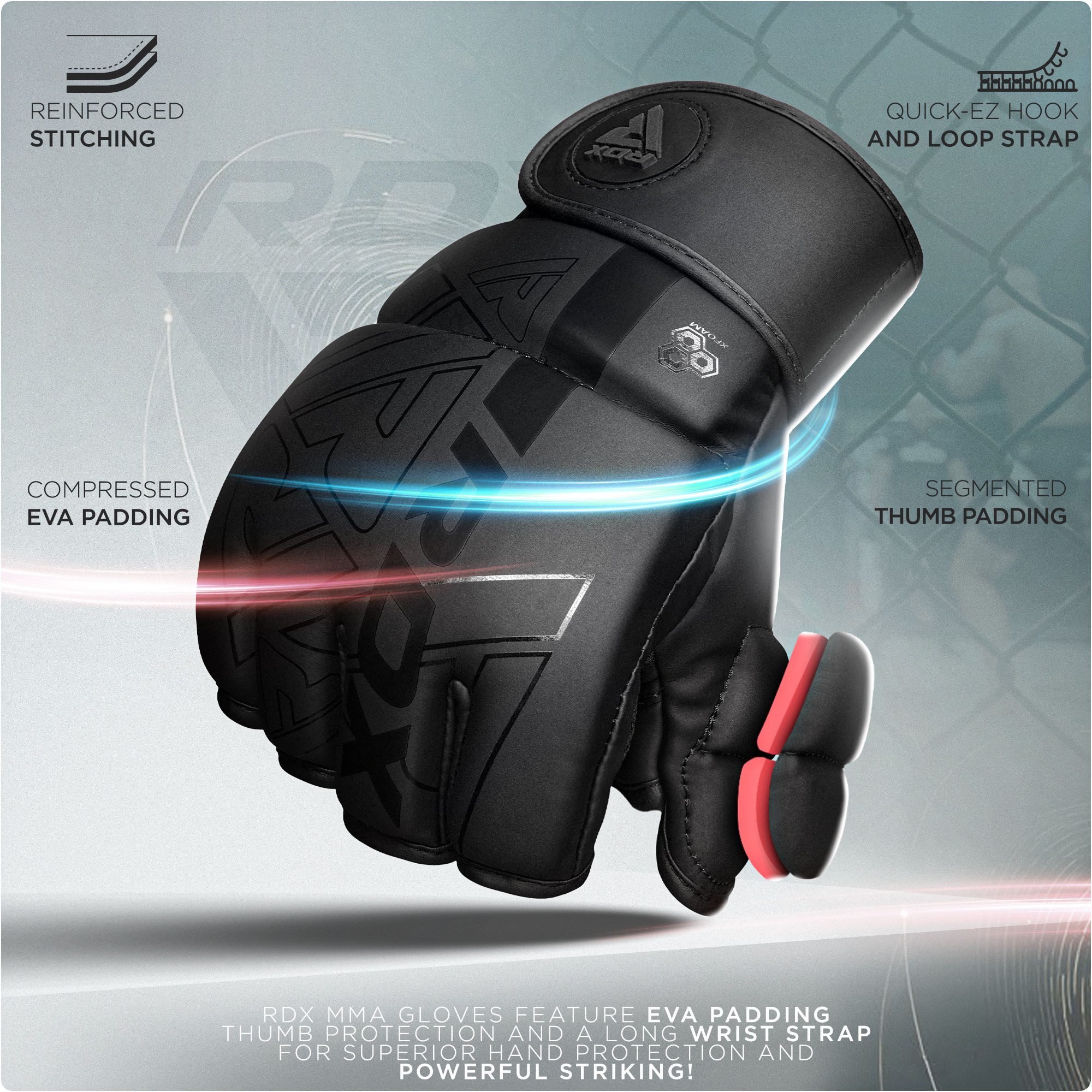 RDX Sports MMA-Handschuhe RDX MMA Handschuhe, MMA gloves Training, Sparring Grappling
